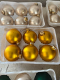Vintage glass ornament sold in sets of six