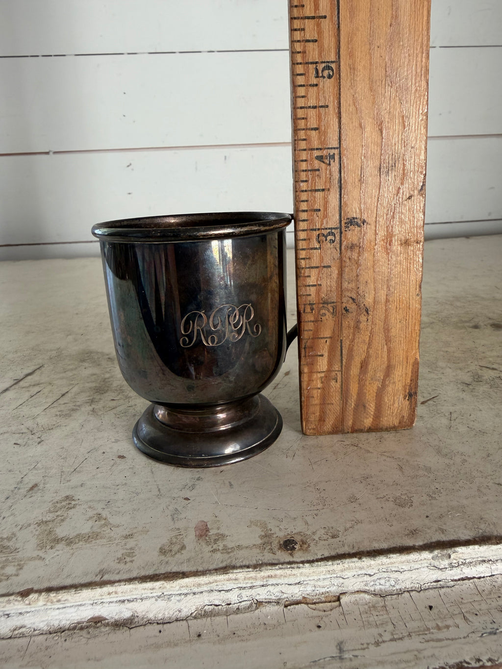 Vintage Silver Plated Christening cup Engraved RTR