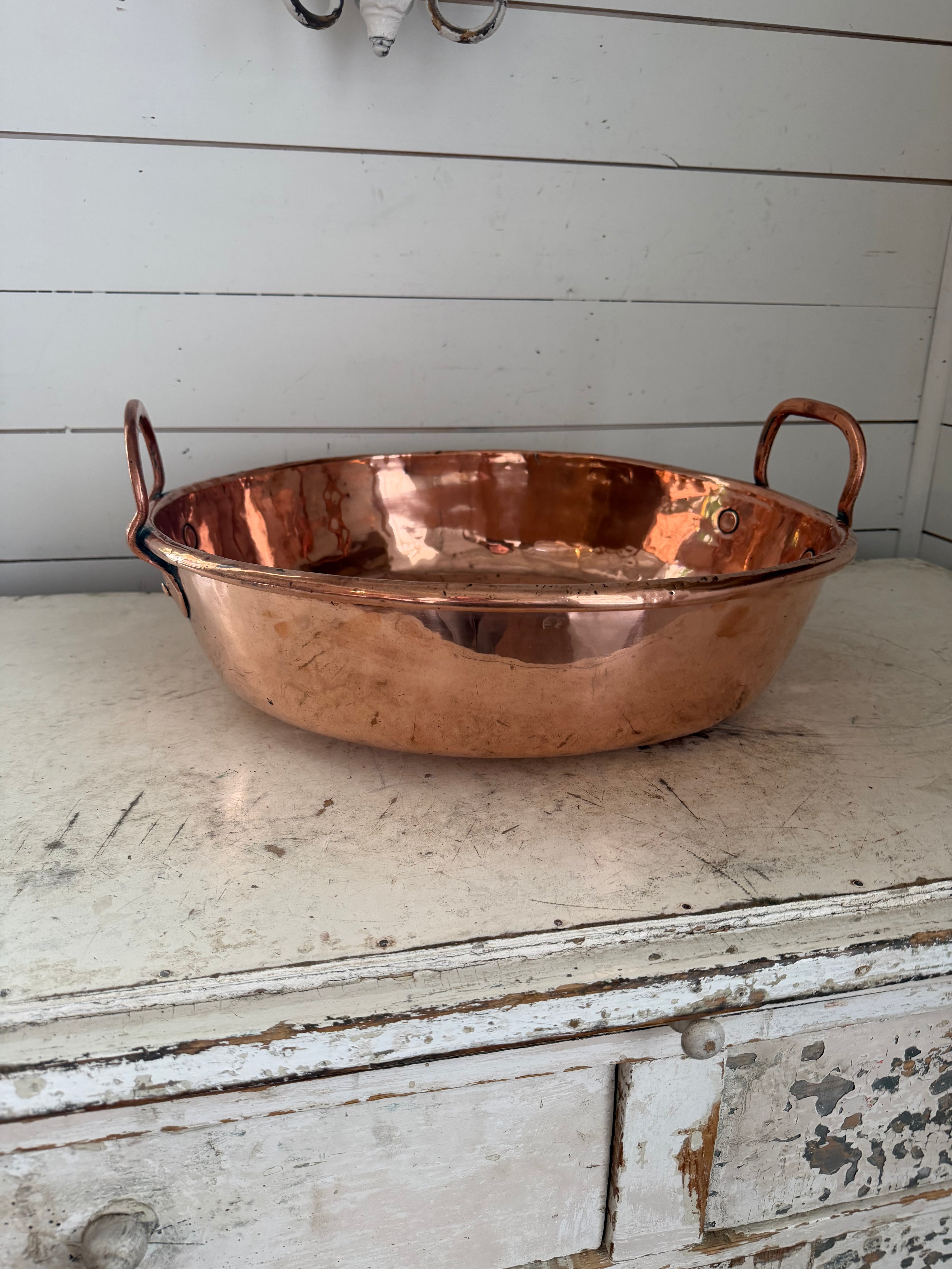 Extra Large Antique George III Copper Pan, 1800s