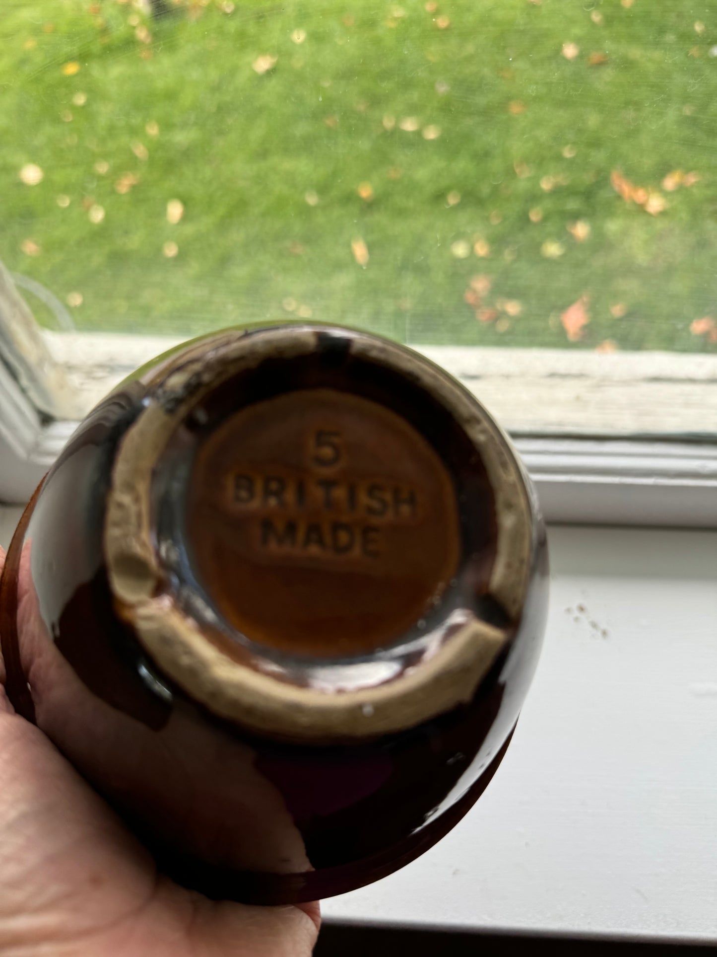 British made brown earthenware bowl