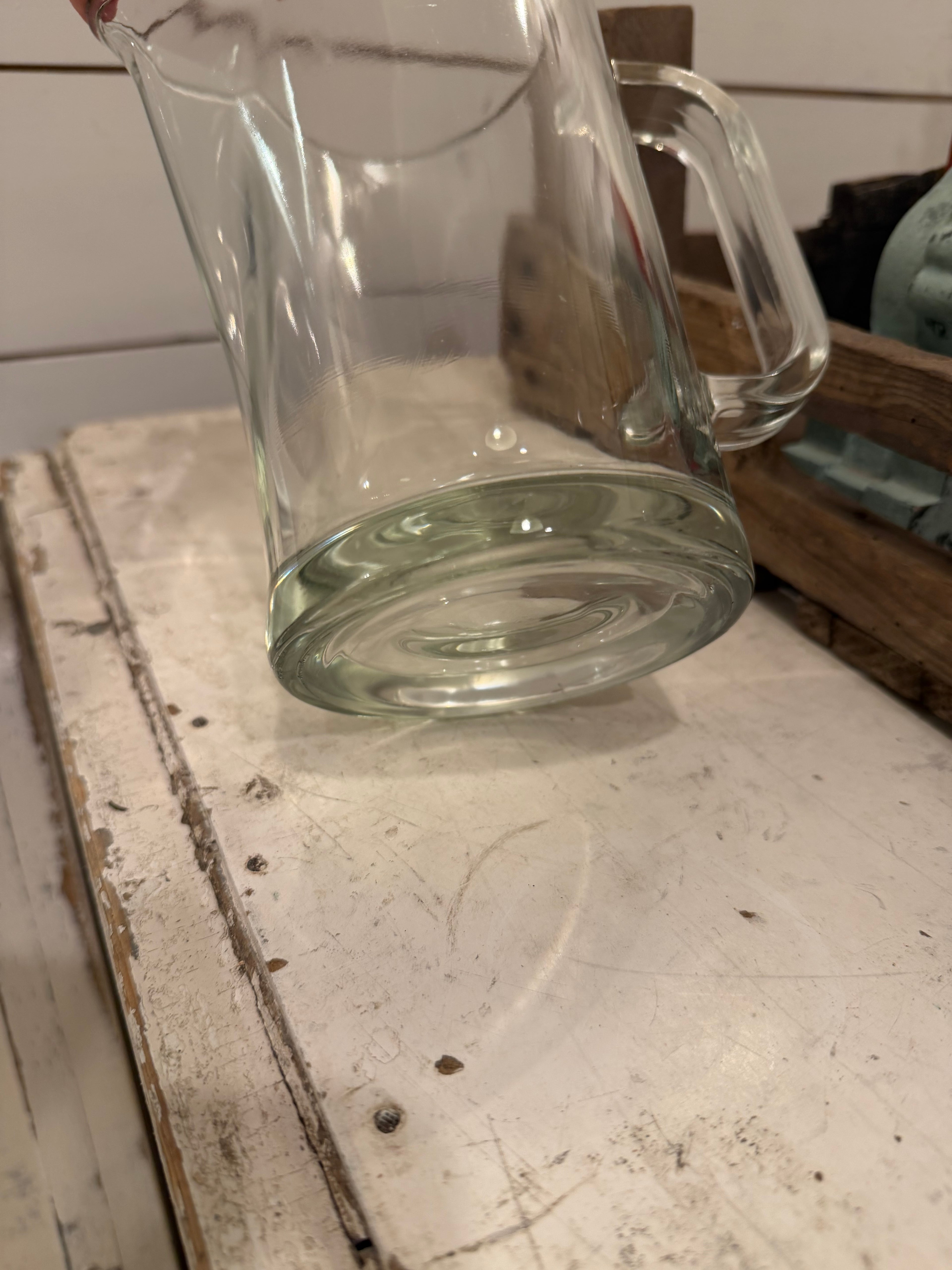Glass Pitcher with thick bottom