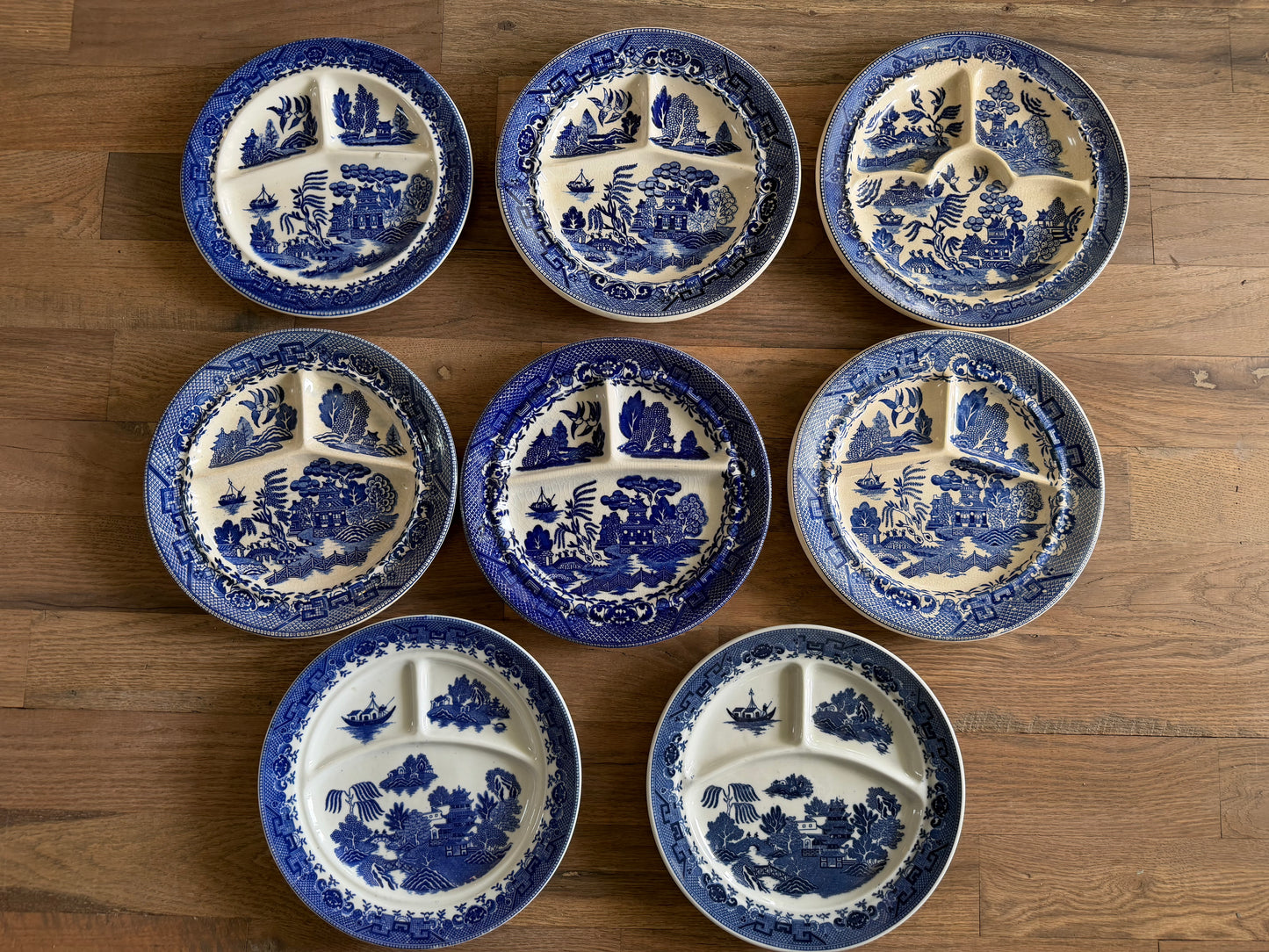 Vintage Blue Willow Ware Made in Japan Divided Grill Plate - Sold Individually Picked at Random