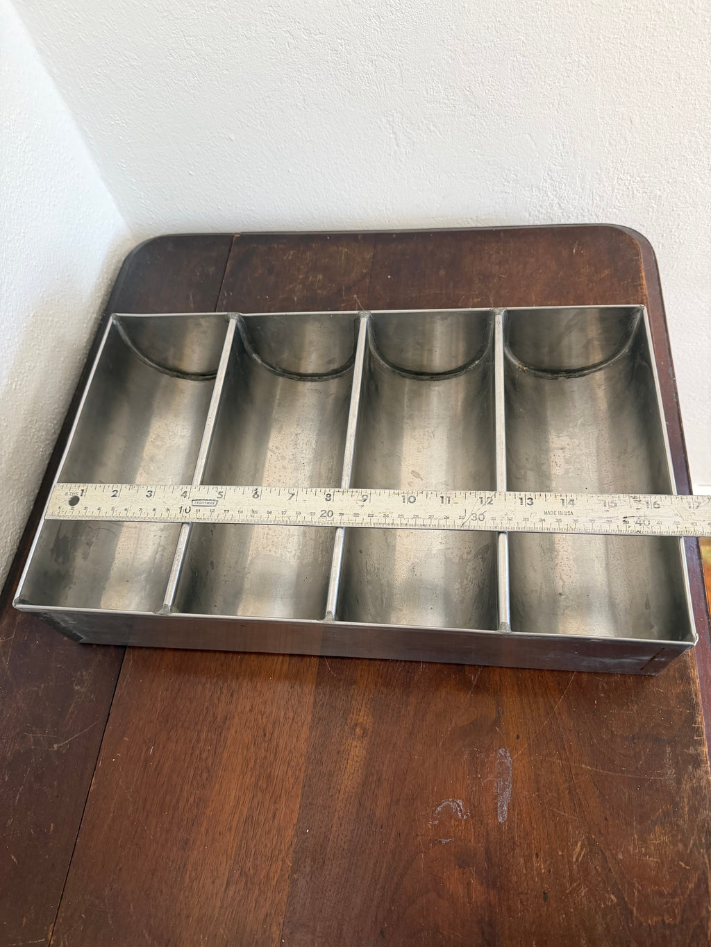 commercial 4-compartment stainless steel cutlery holder
