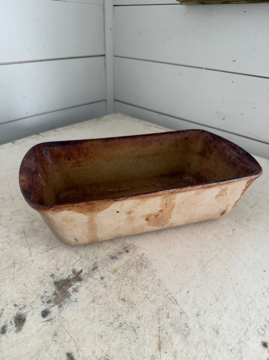 Pampered Chef Family Heritage stoneware loaf pan.