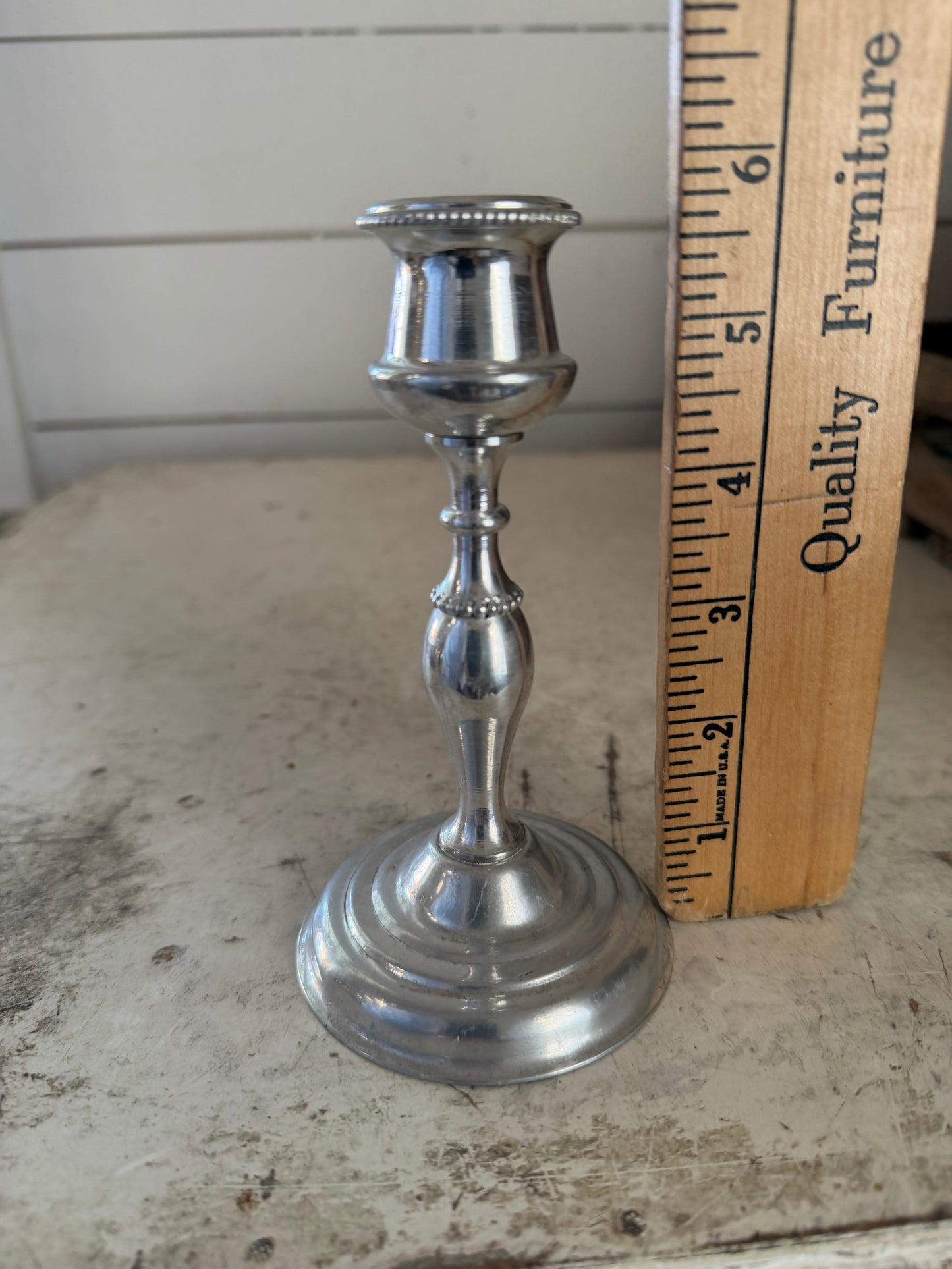 Vintage Morgenware New York Aluminum Candlestick