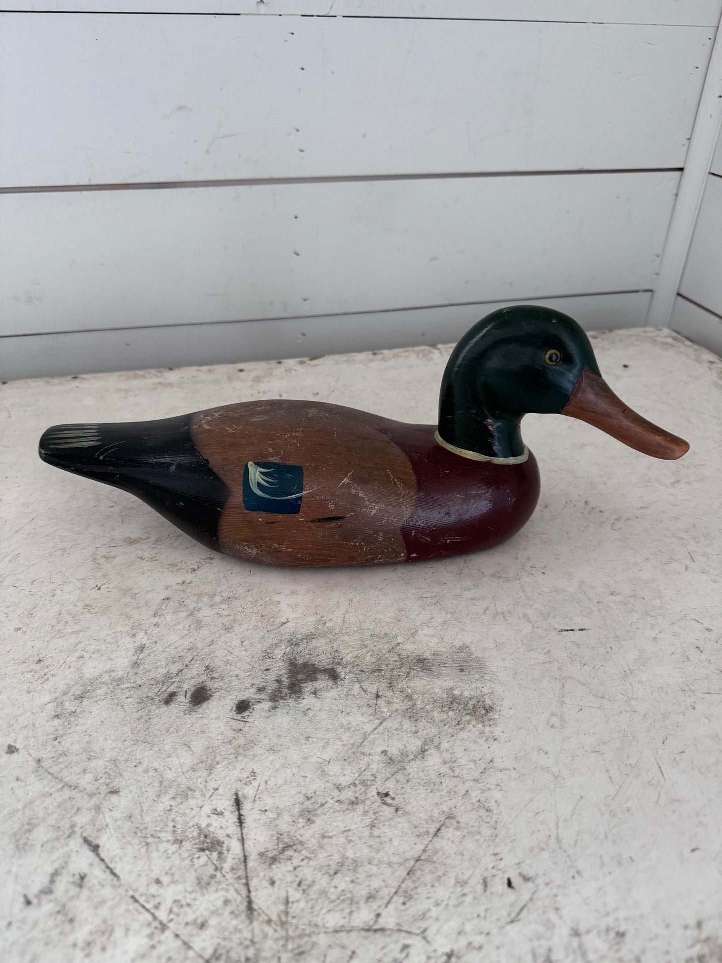 Hand carved wood duck