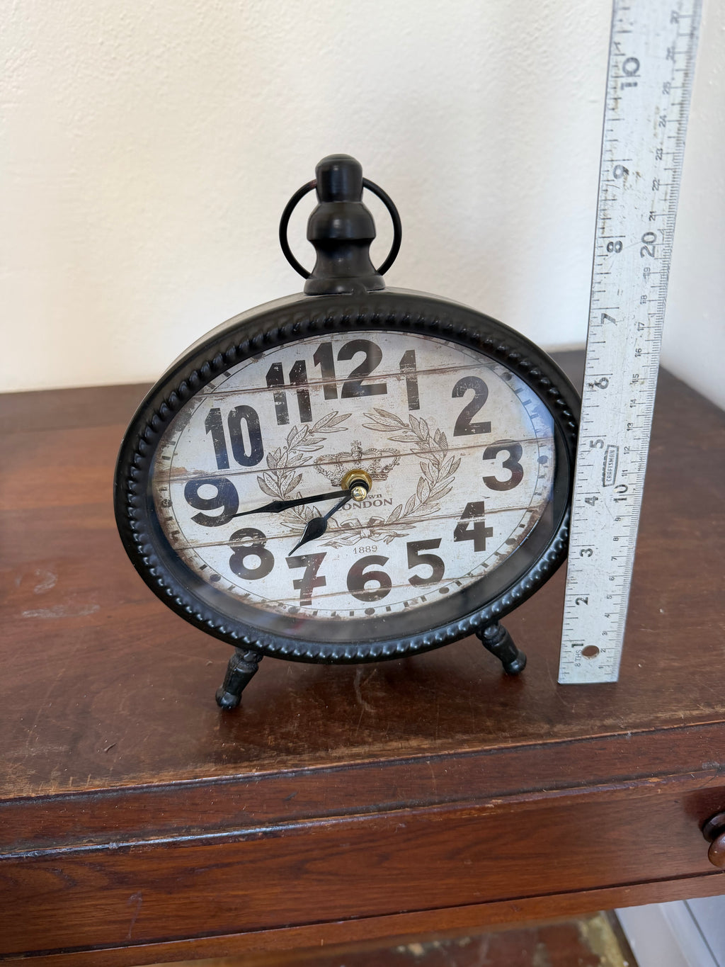 Oval metal clock will get makeover