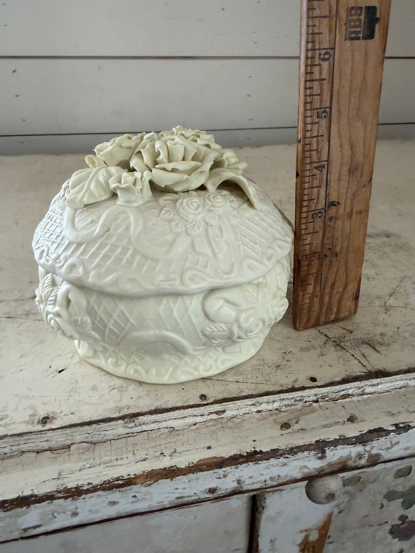 Bisque porcelain trinket box will get makeover