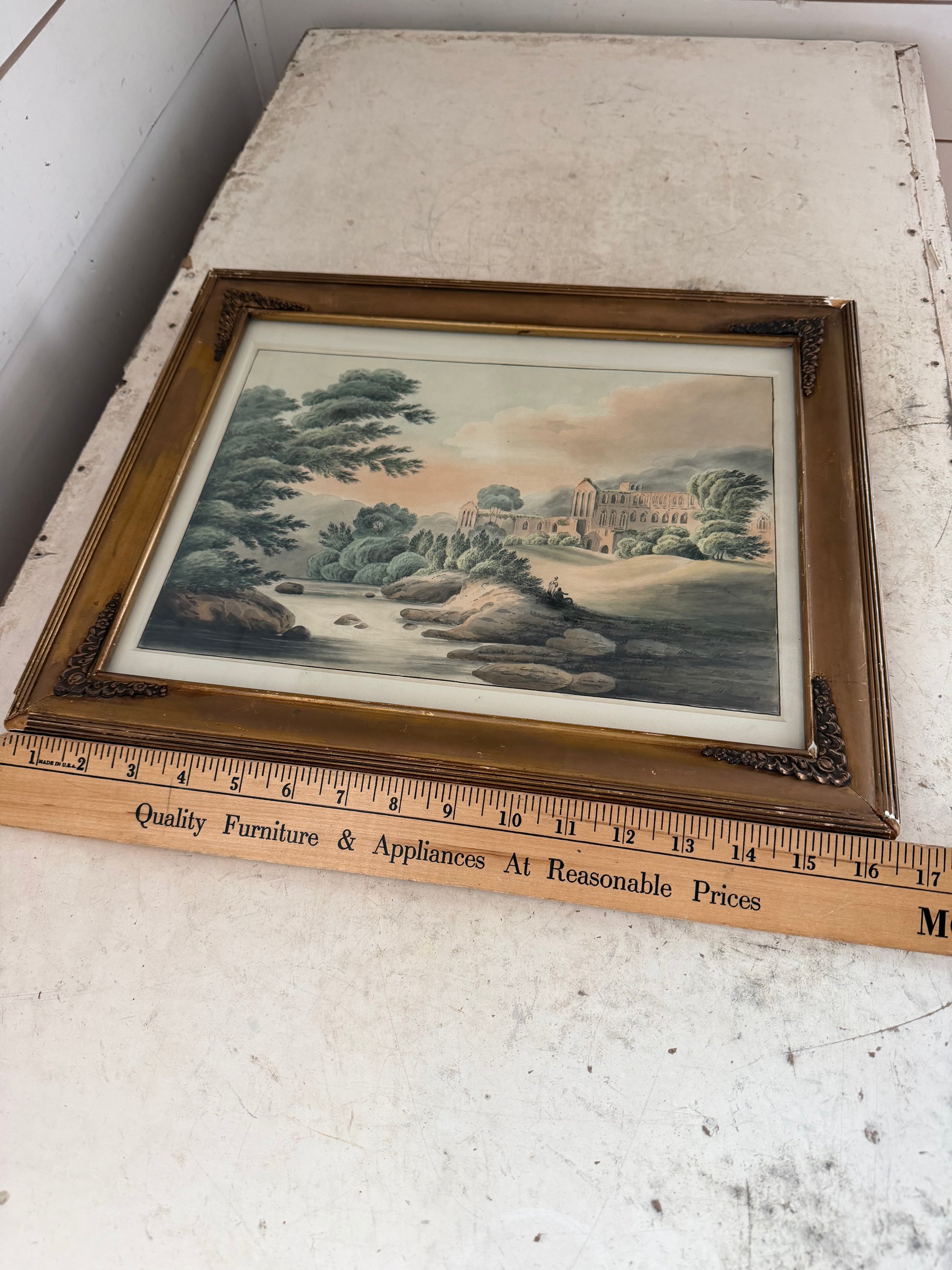 Vintage Framed Watercolor Abby By The River Jami Ray Vintage vintage-framed-watercolor-abby-by-the-river-jami-ray-vintage