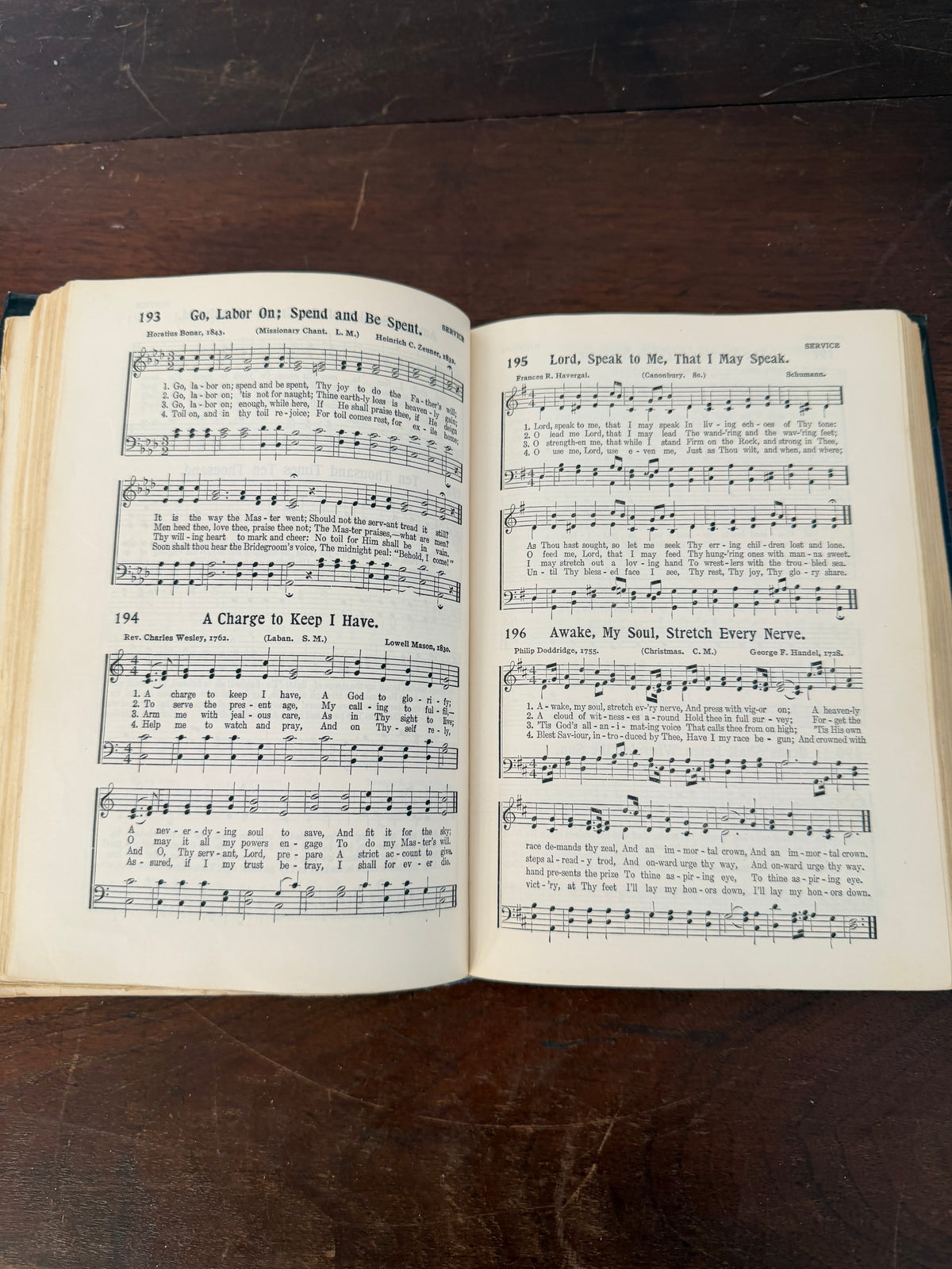 Vintage Hymnal - hymns of the christian life hardback