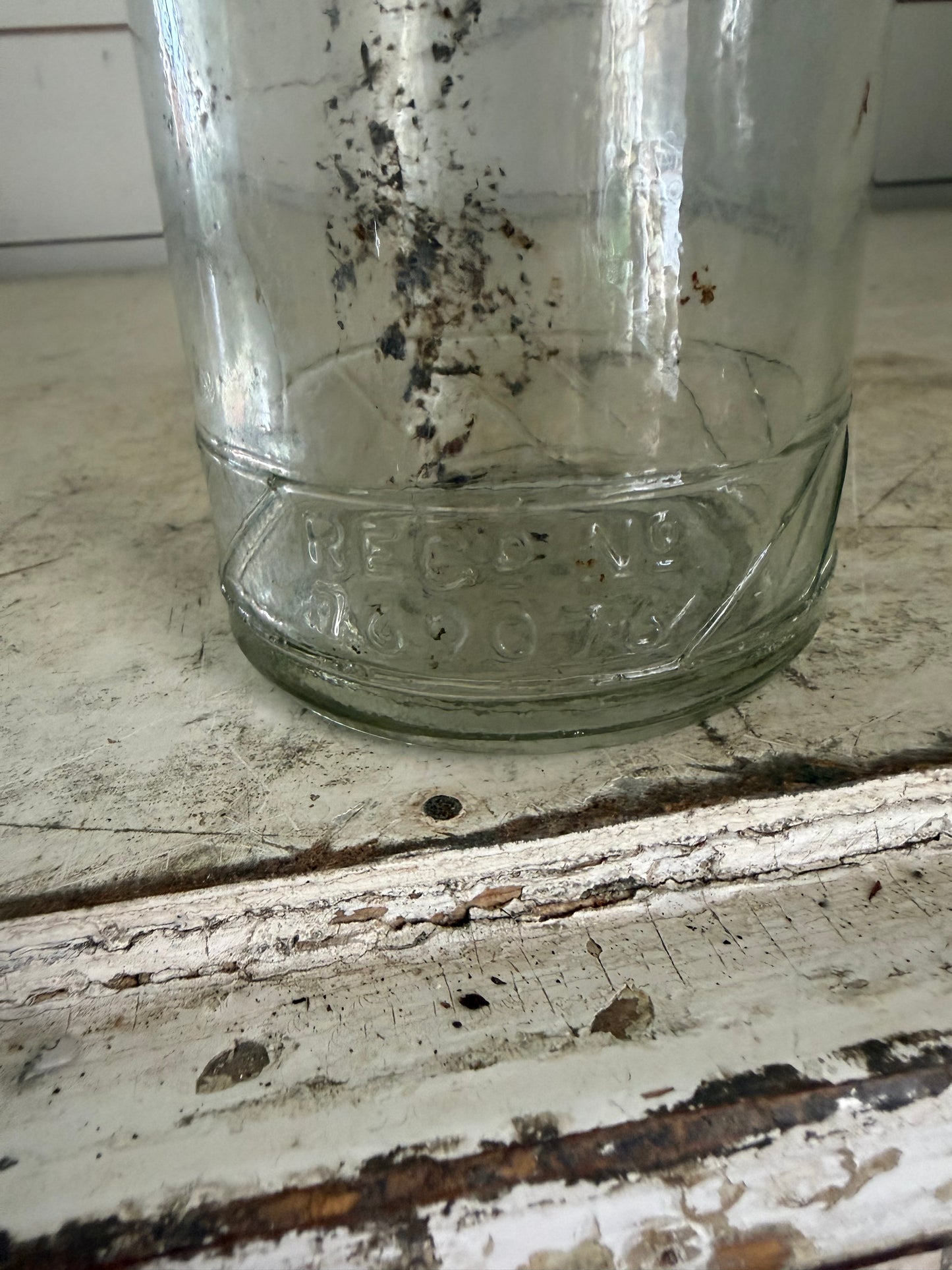 R. White Clear Glass Bottle