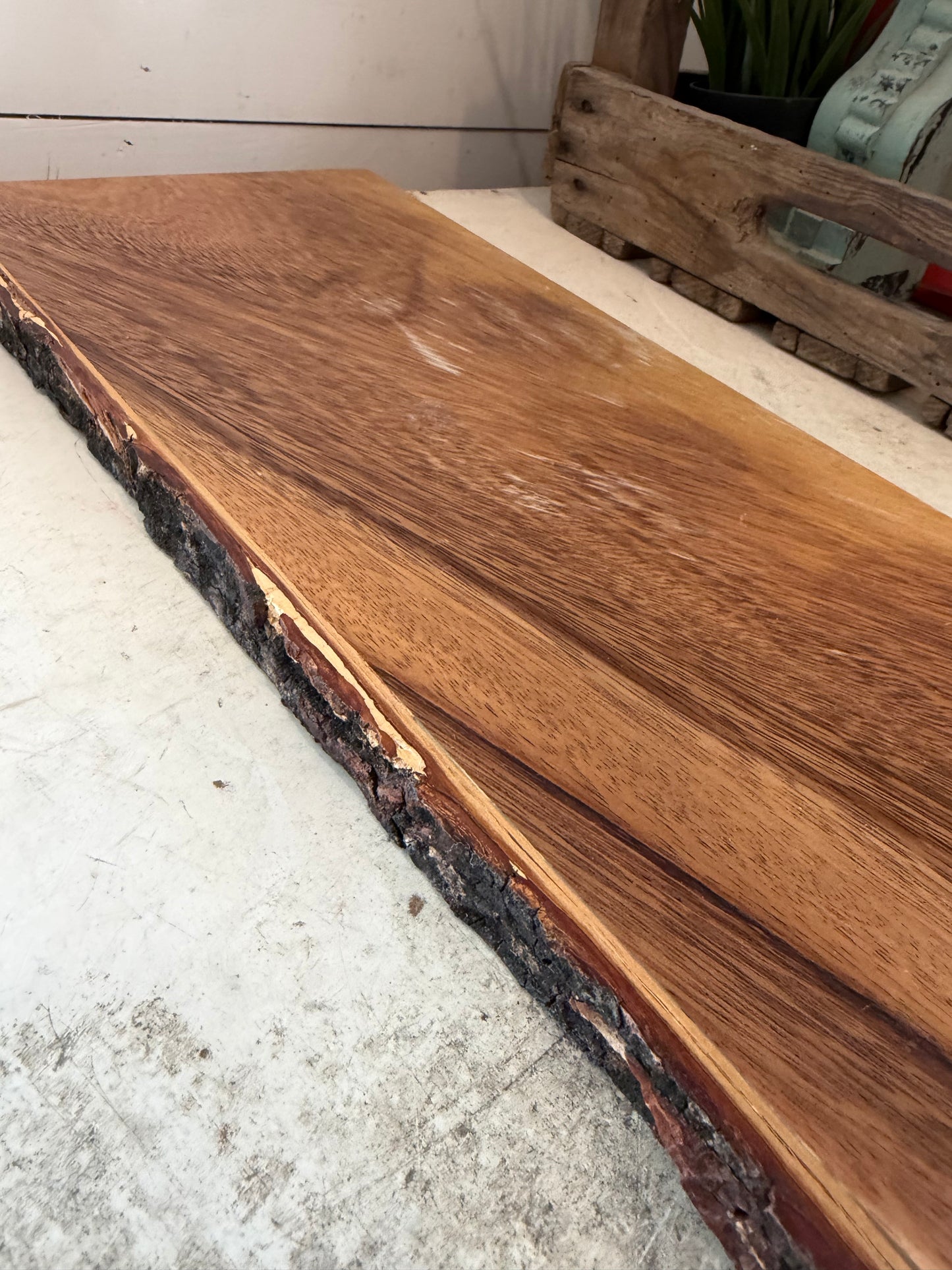 Live edge, charcuterie board