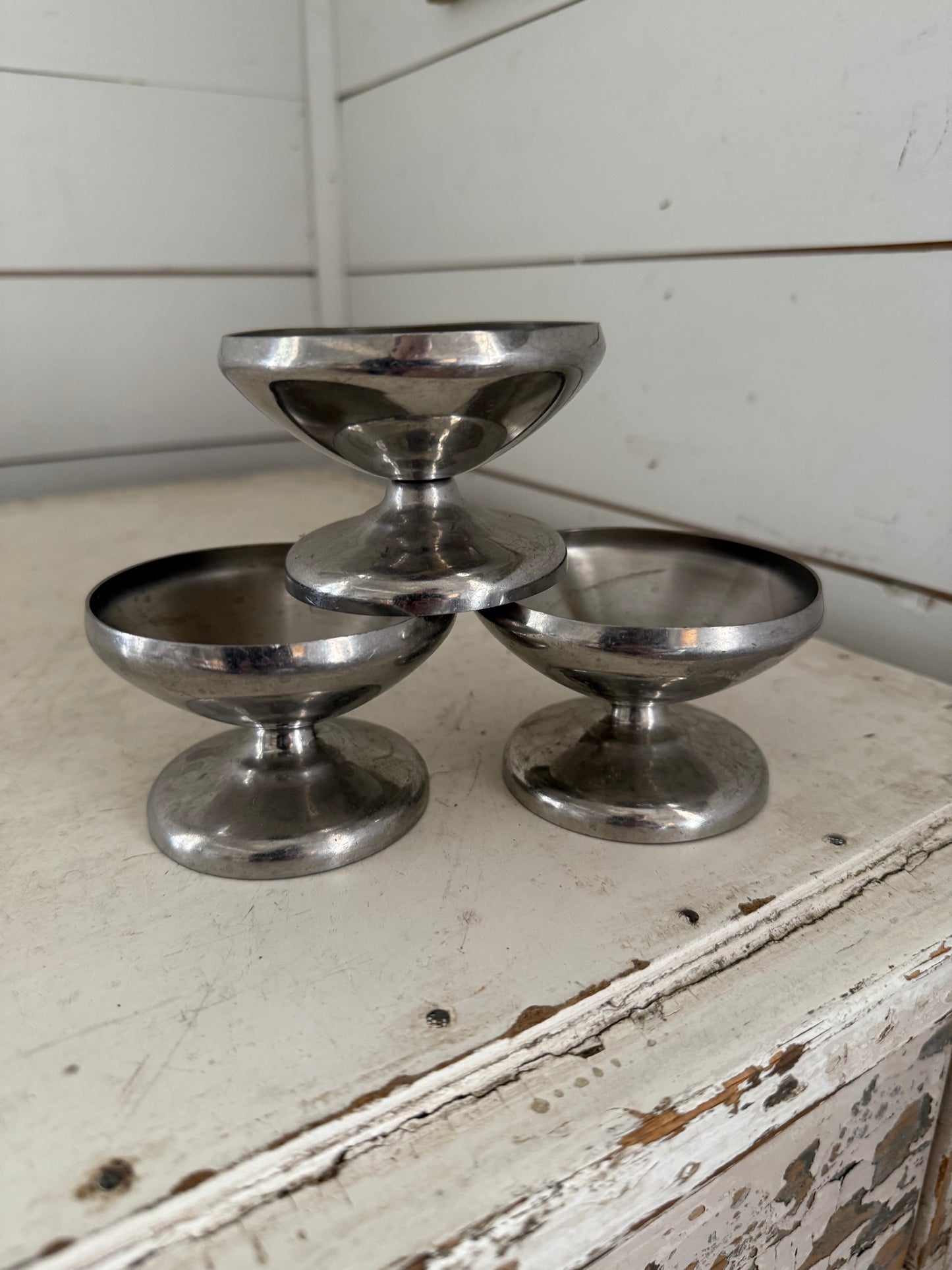 Set of 3 Stainless Steel Ice Cream Dessert Cups