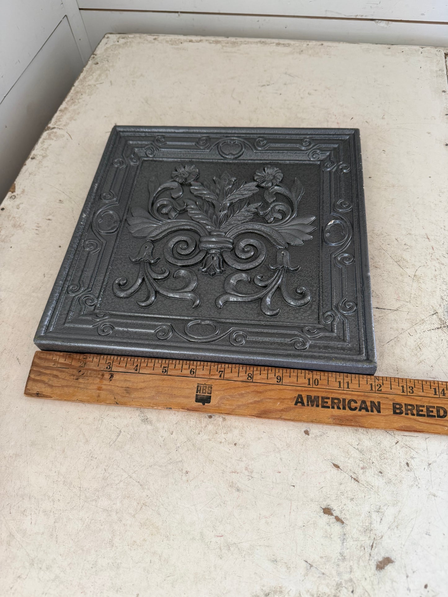 Resin fiberglass Ceiling Tile Style Wall Plaque - hand Painted - Sold Individually
