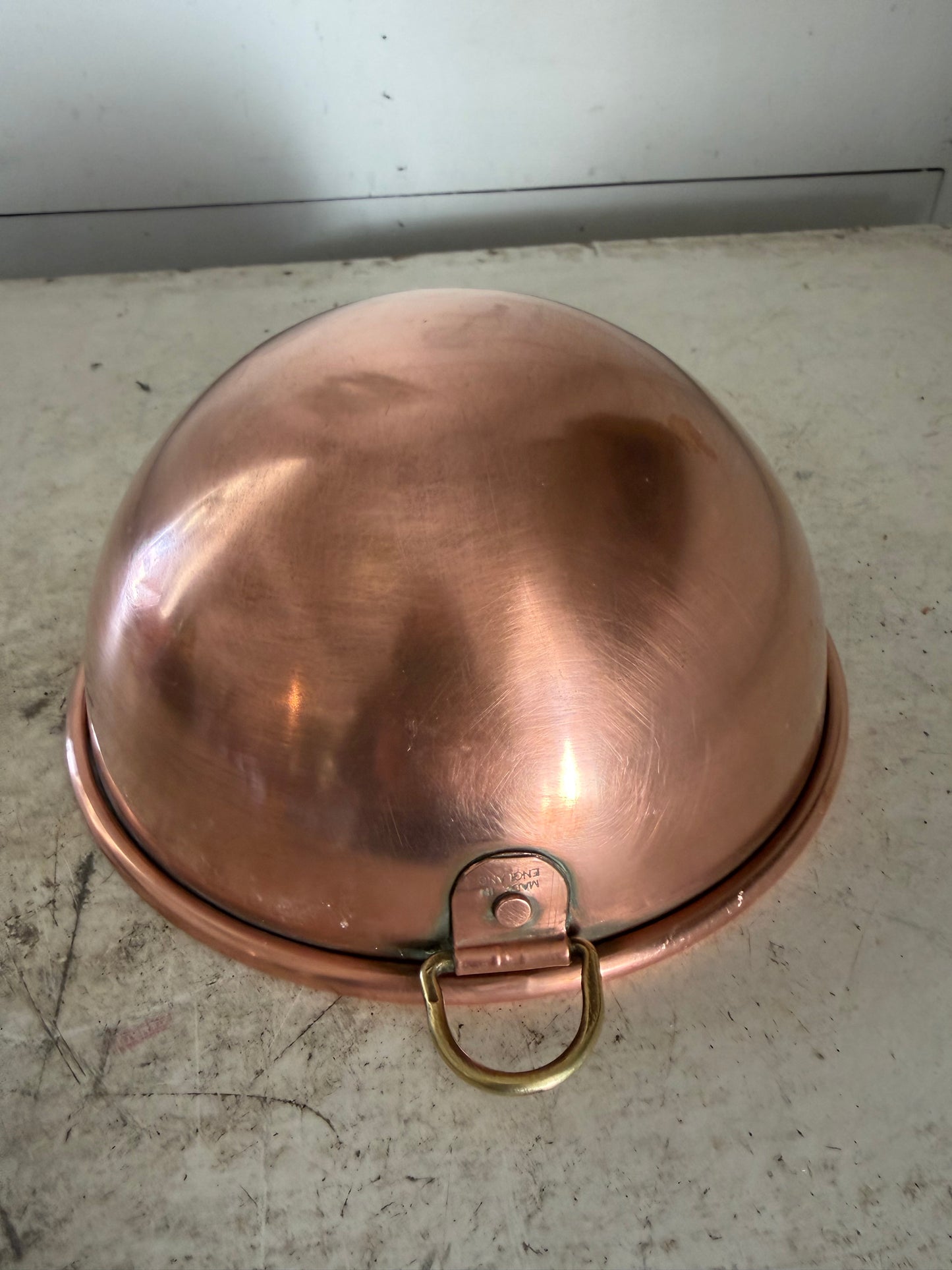 Polished Vintage Copper Bowl Made in England  - 8.5”