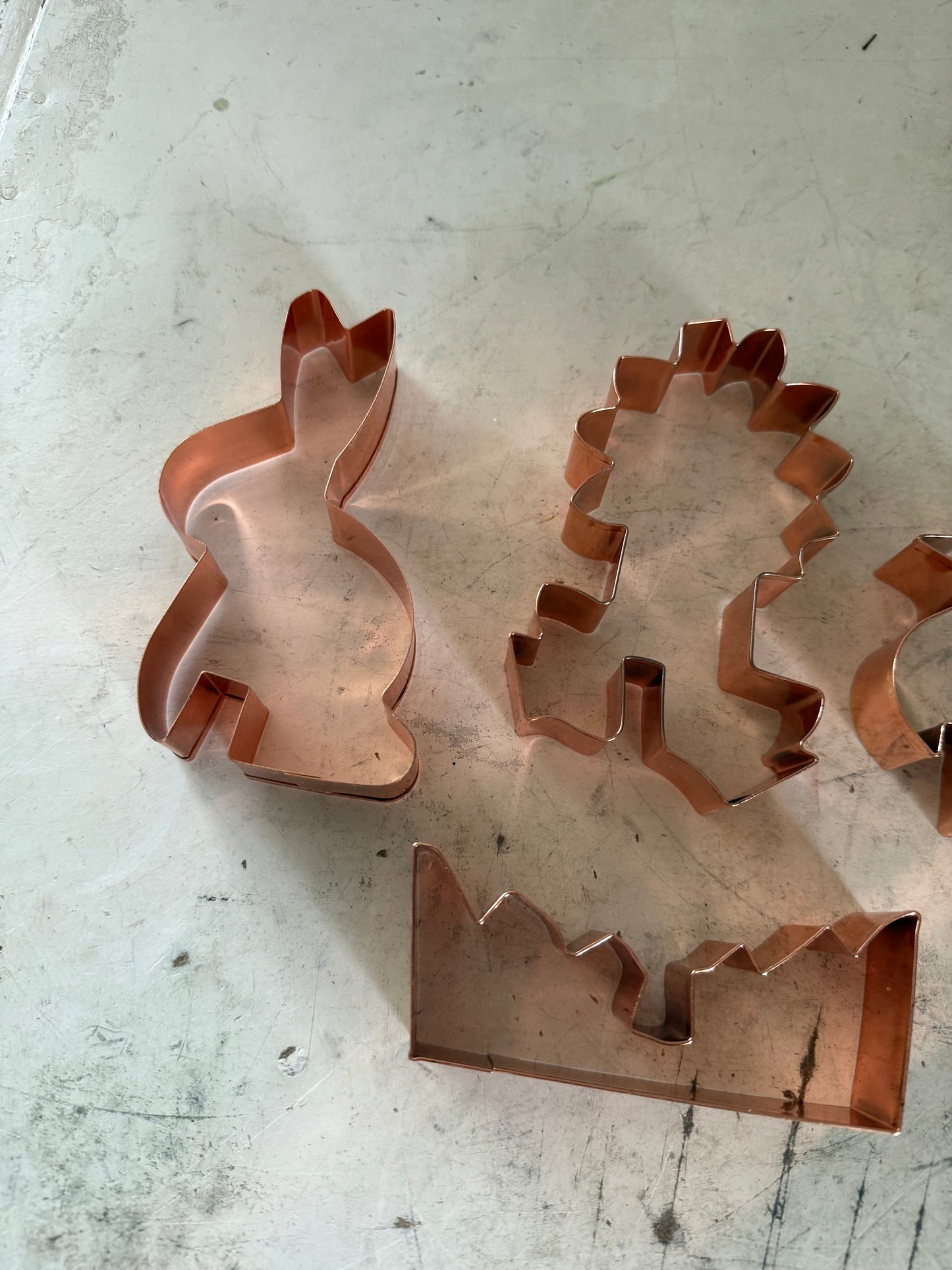 Set of 4 Copper Cookie Cutters