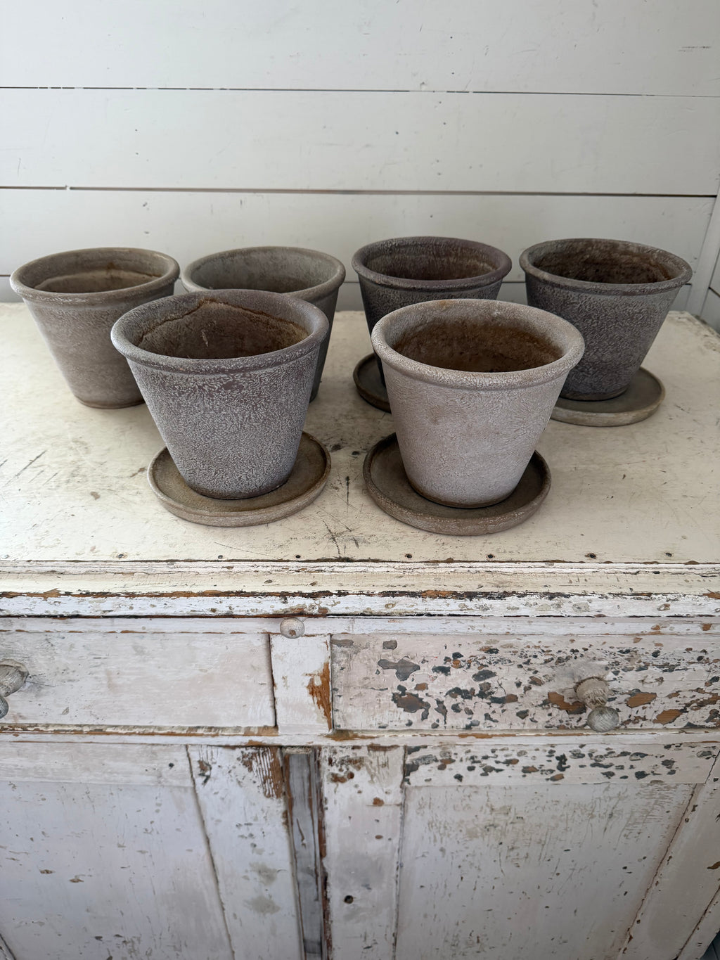 Terracotta Planting Pot In Gray - Sold Individually
