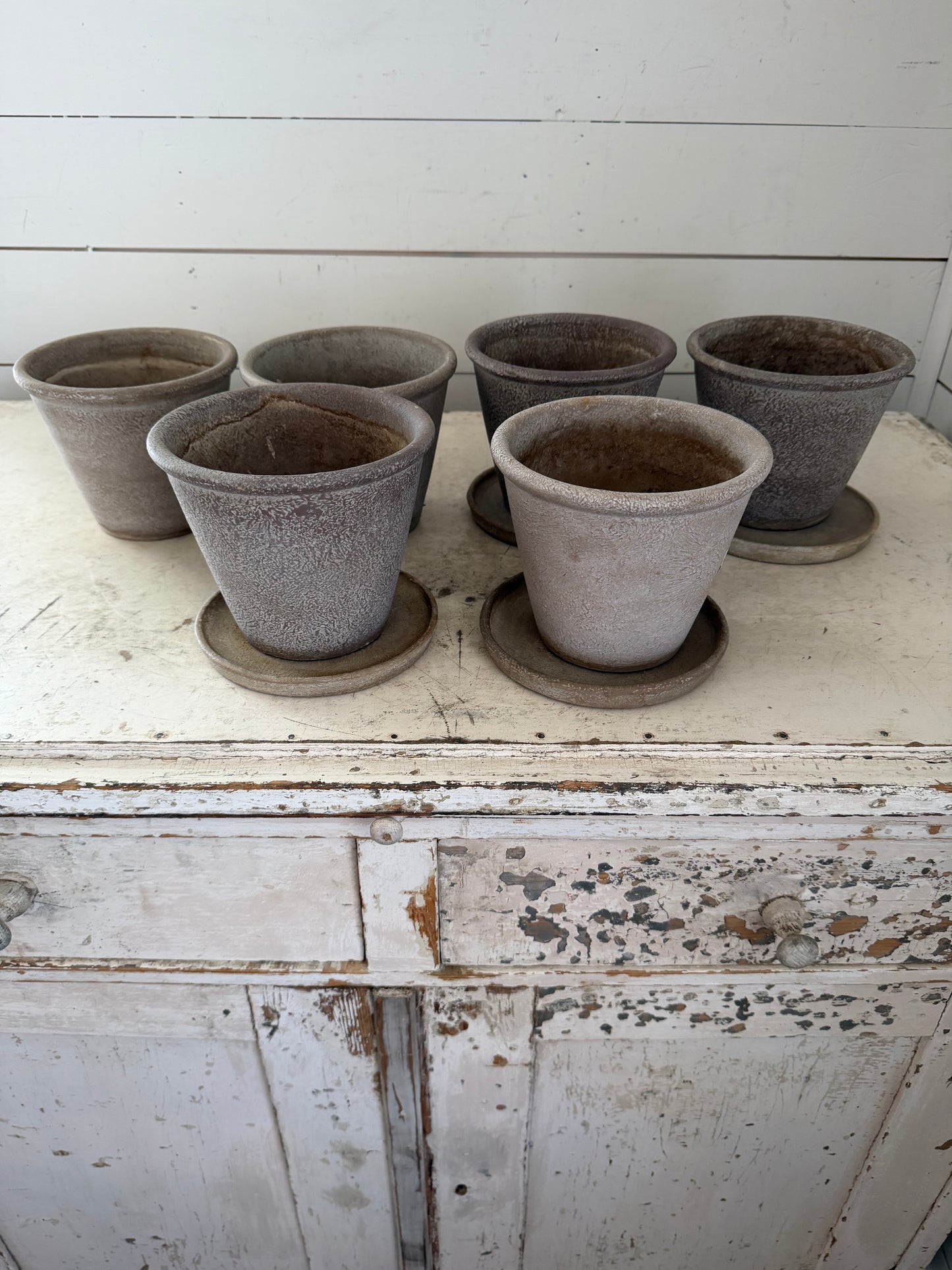 Terracotta Planting Pot In Gray - Sold Individually
