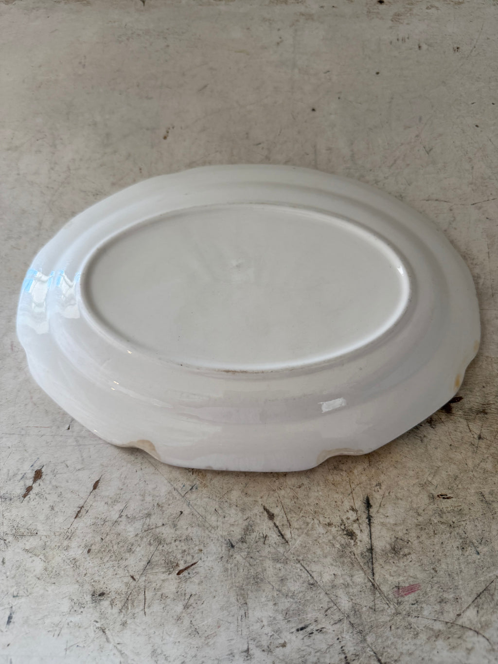 Antique China ruffled edge platter 11”