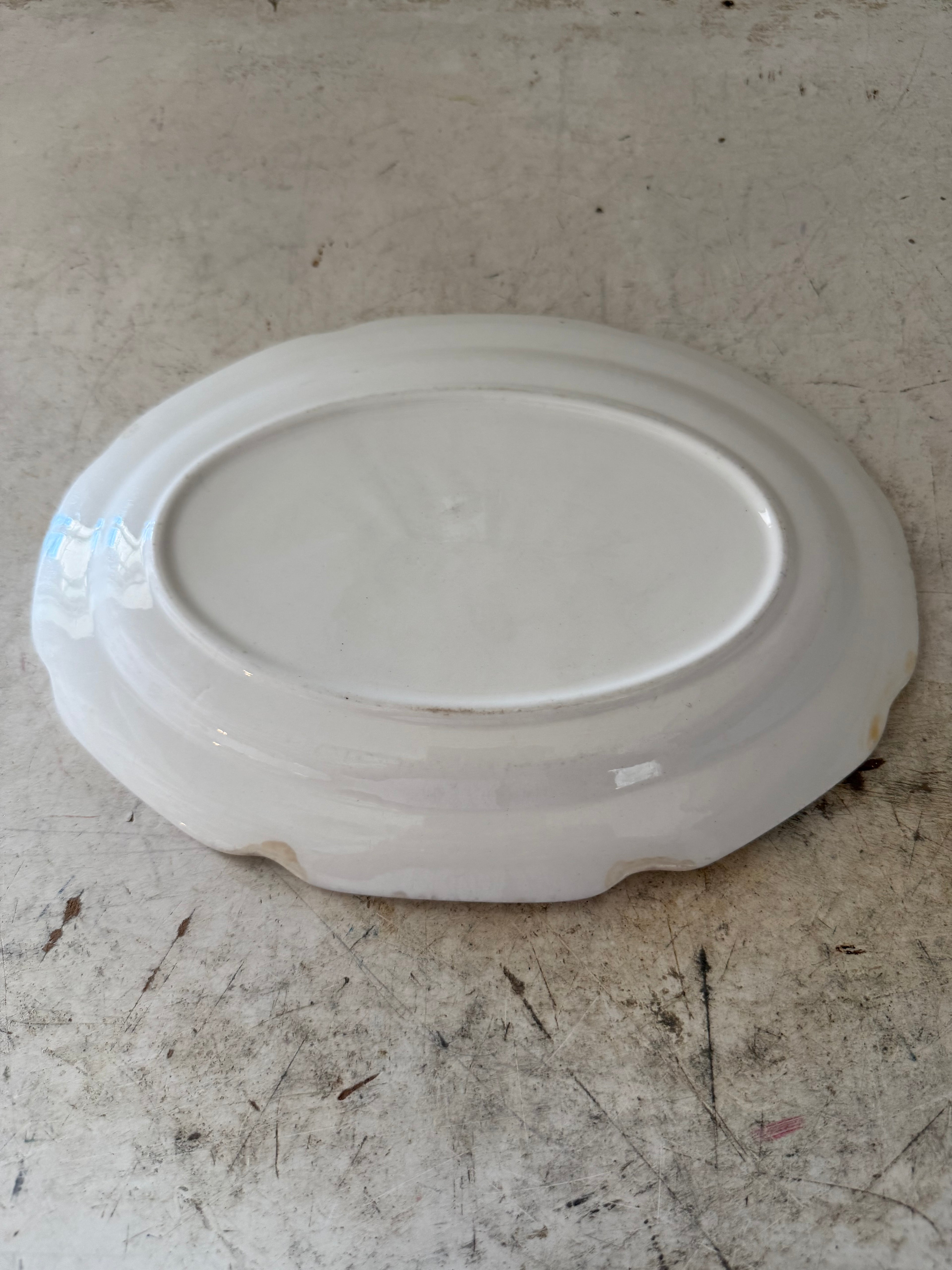 Antique China ruffled edge platter 11”
