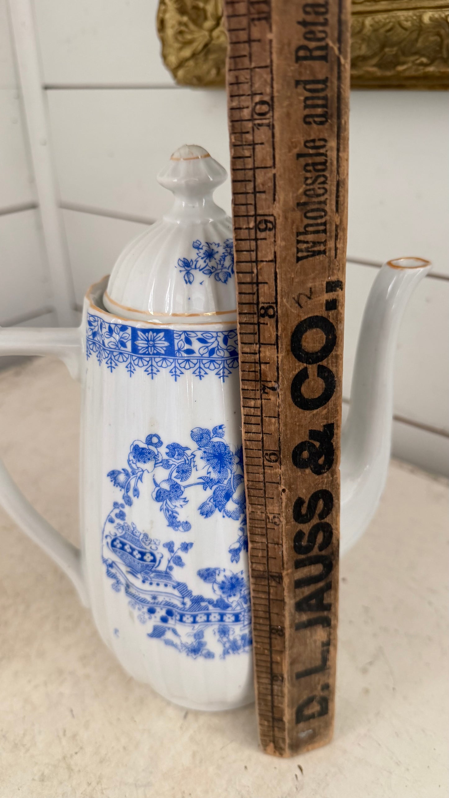 Vintage Blue Seltmann Weiden coffee pot Bavaria, Germany