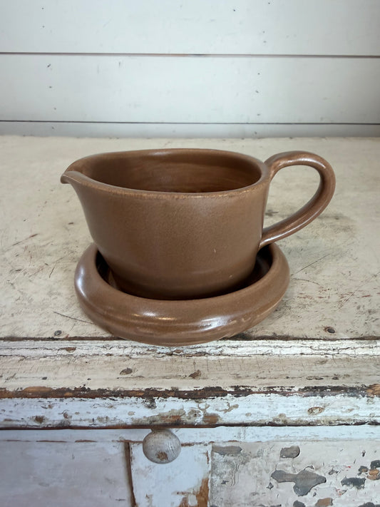 Pottery Studio custom made gravy boat and saucer