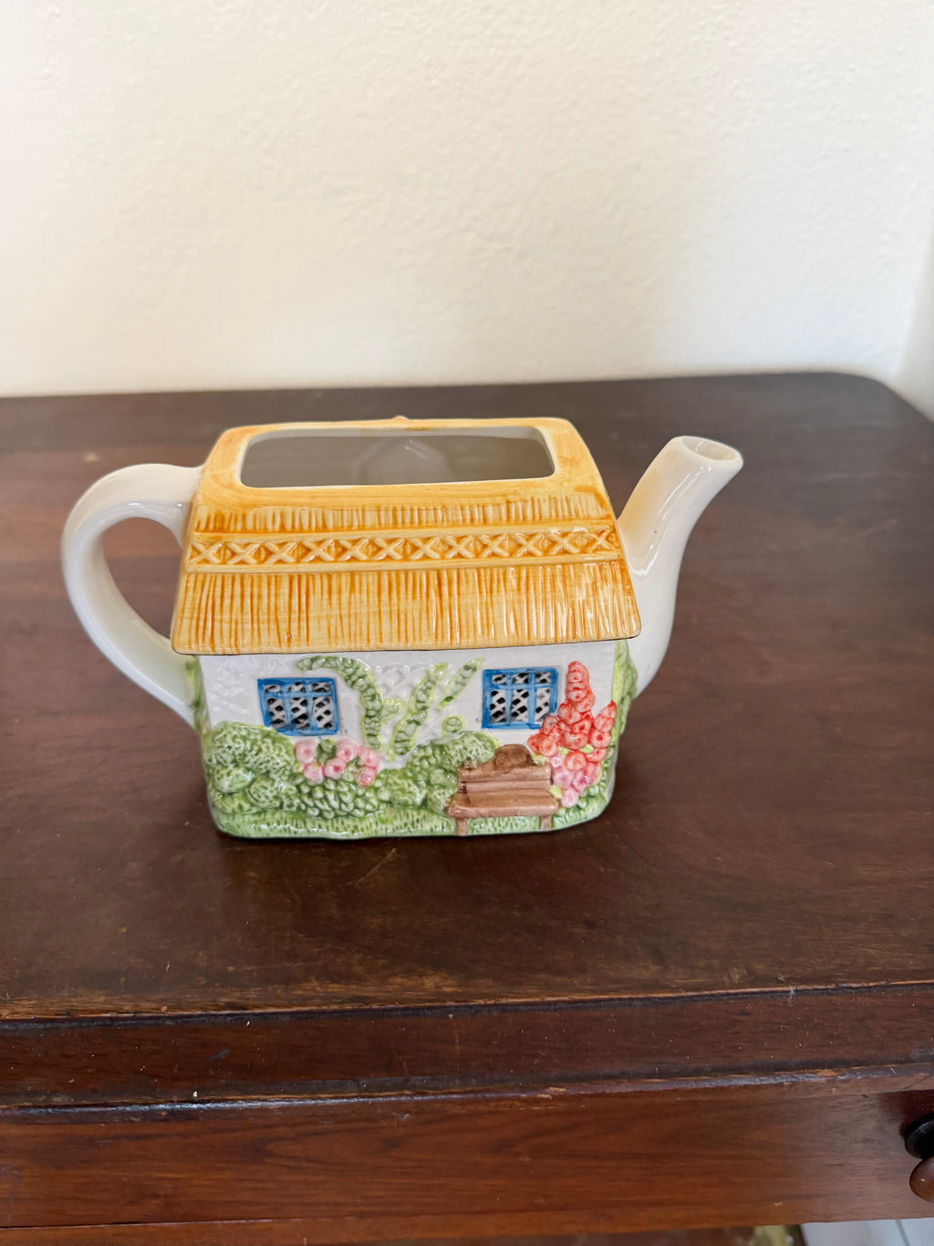 Vintage English Teapot - No Lid - Perfect for Flowers or Plants