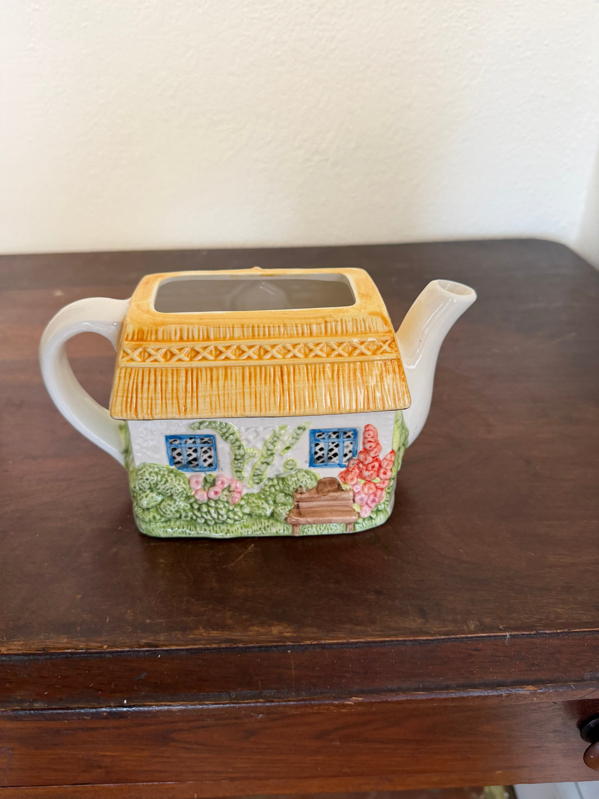Vintage English Teapot - No Lid - Perfect for Flowers or Plants