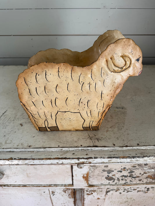 Pressed Tin Sheep Planter - Double Sided