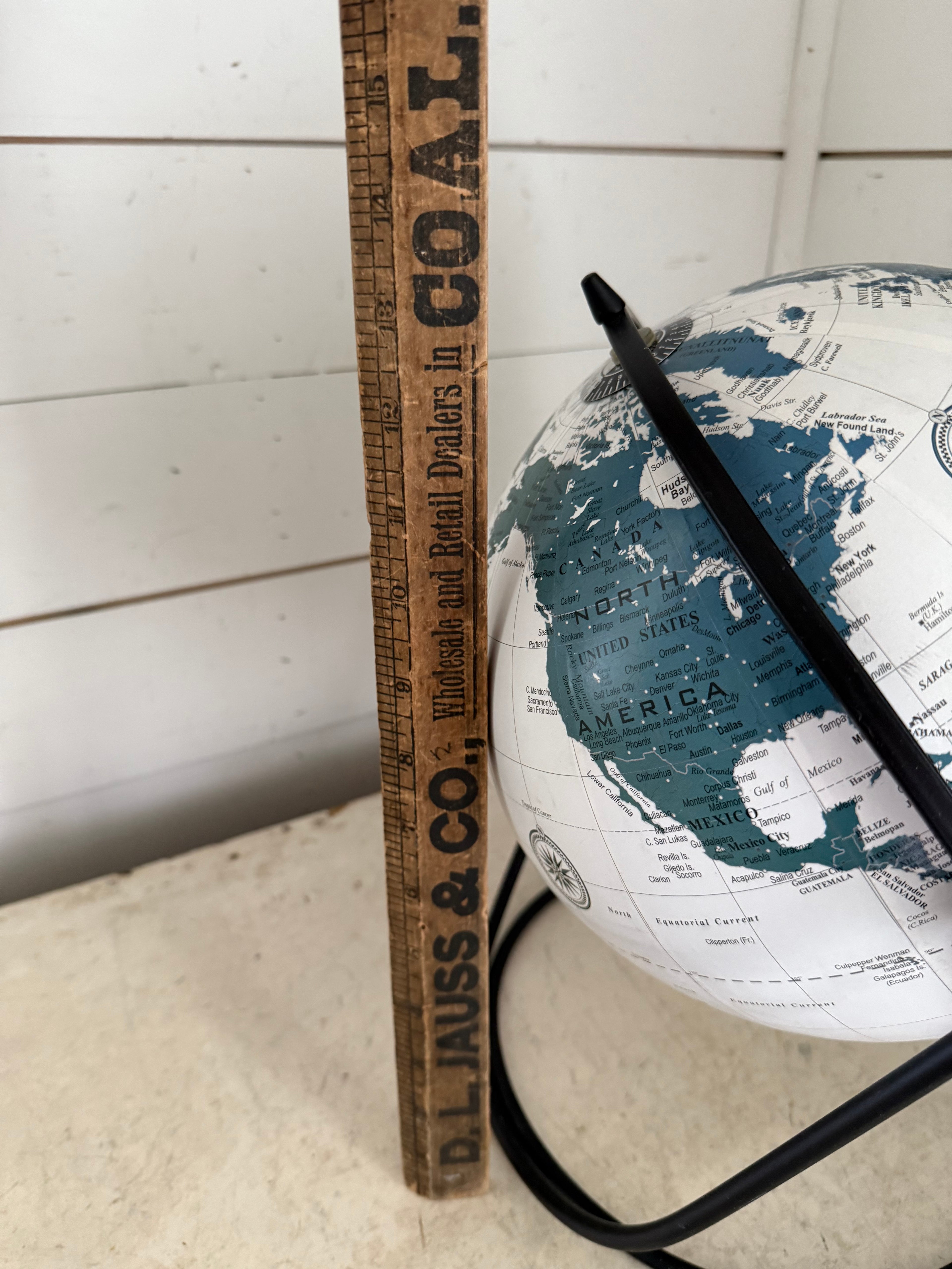 Hearth & Hand Magnolia PIVOT WORLD GLOBE Green JOANNA GAINES NEW WORLD GEOGRAPHY