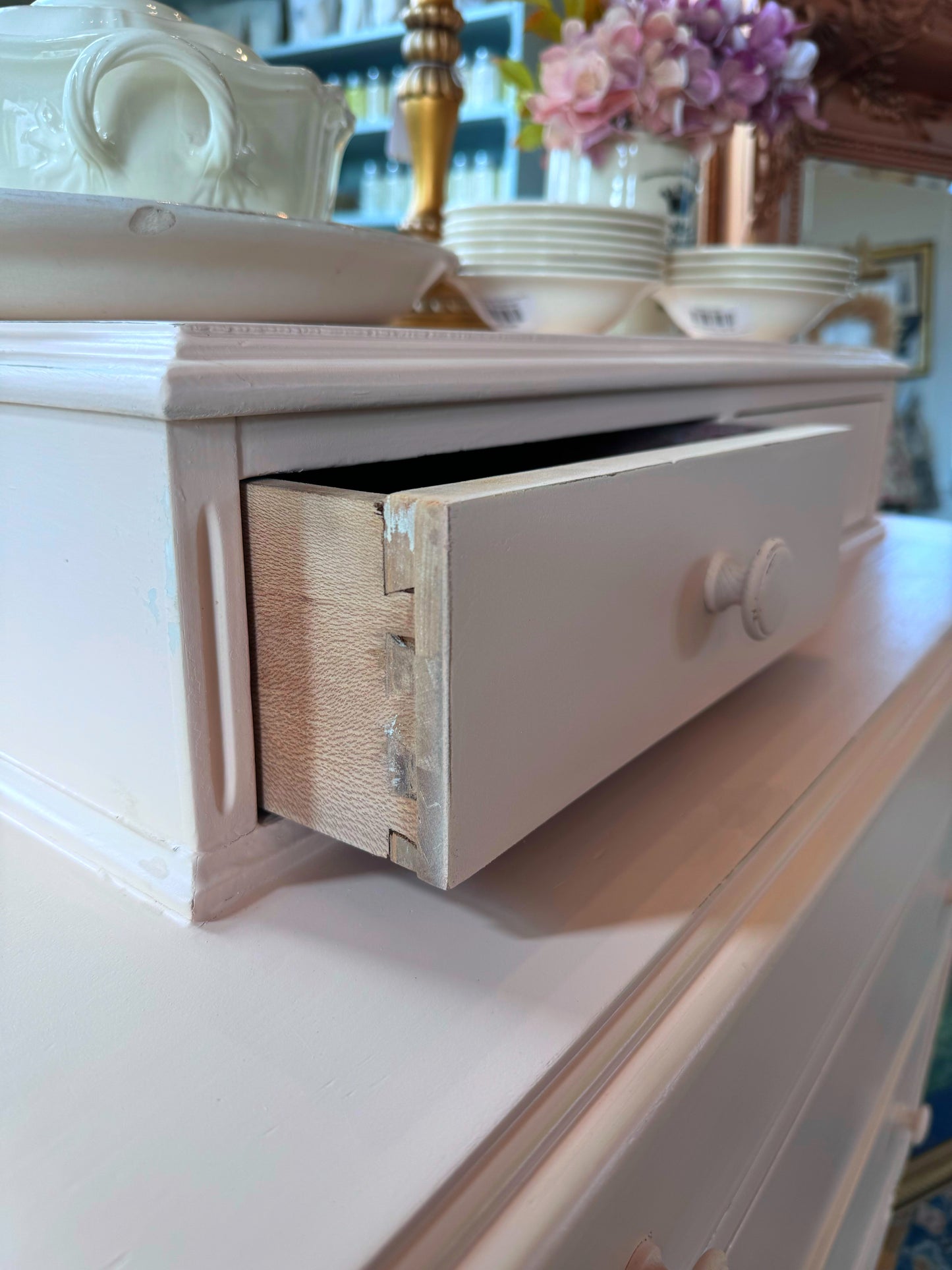 Pink Antique Dresser