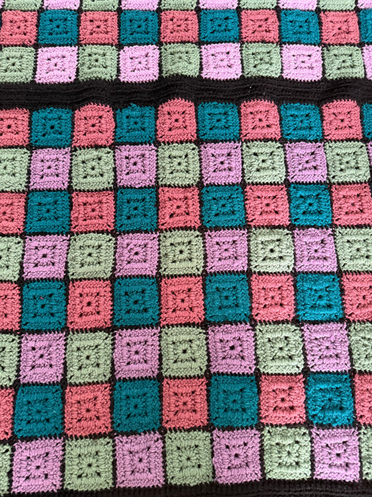 Square Multicolored Afghan Lap Size