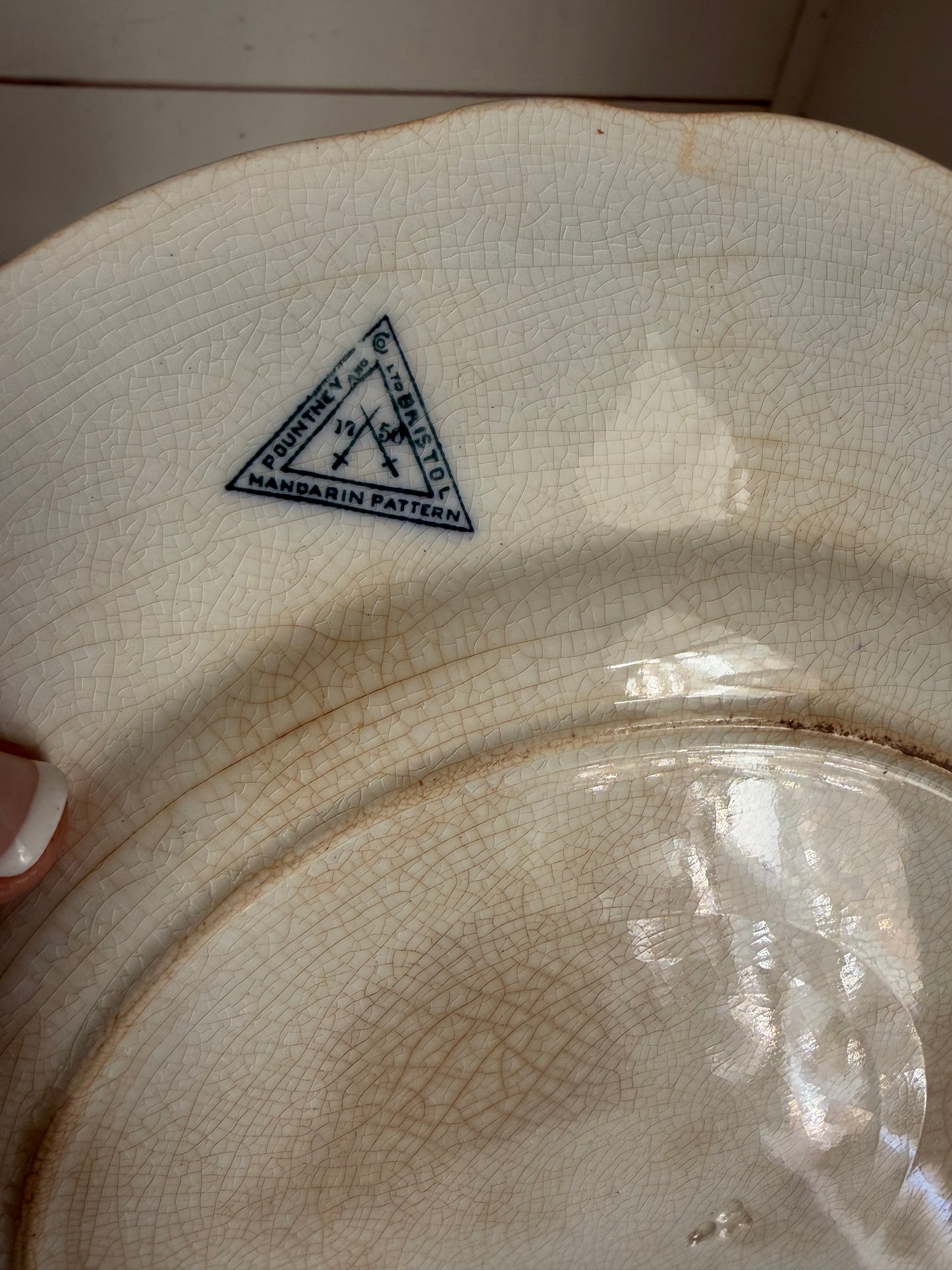 Georgian Bristol Alkalon China plate in the Mandarin Pattern