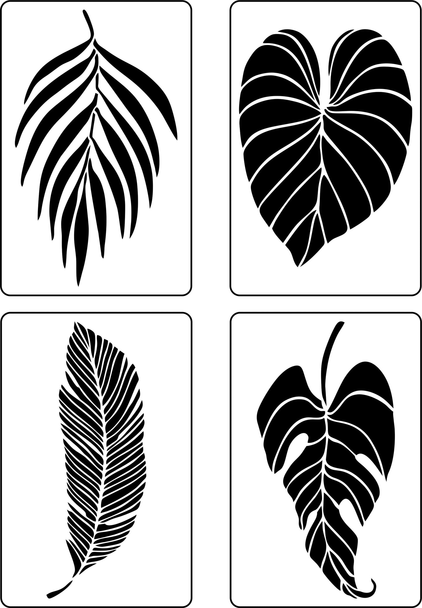 Tropical Leaves 1 | JRV Stencil Designed by Debi from Debi's Design Diary