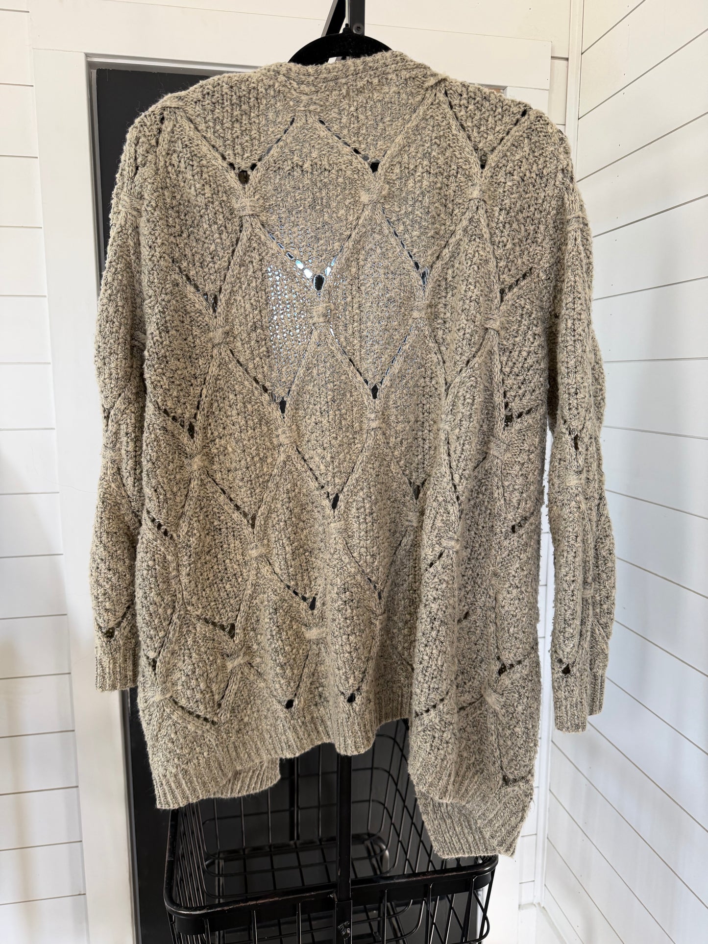 Oatmeal Cardigan Sweater - small oversized