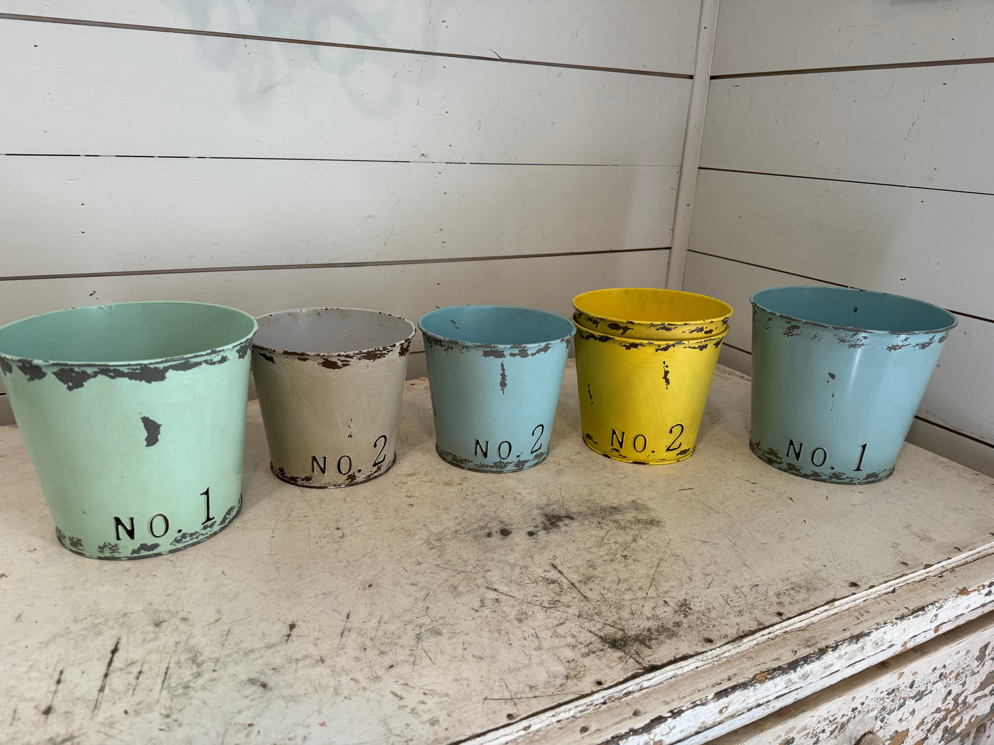 Numbered Metal Pots - Sold Individually