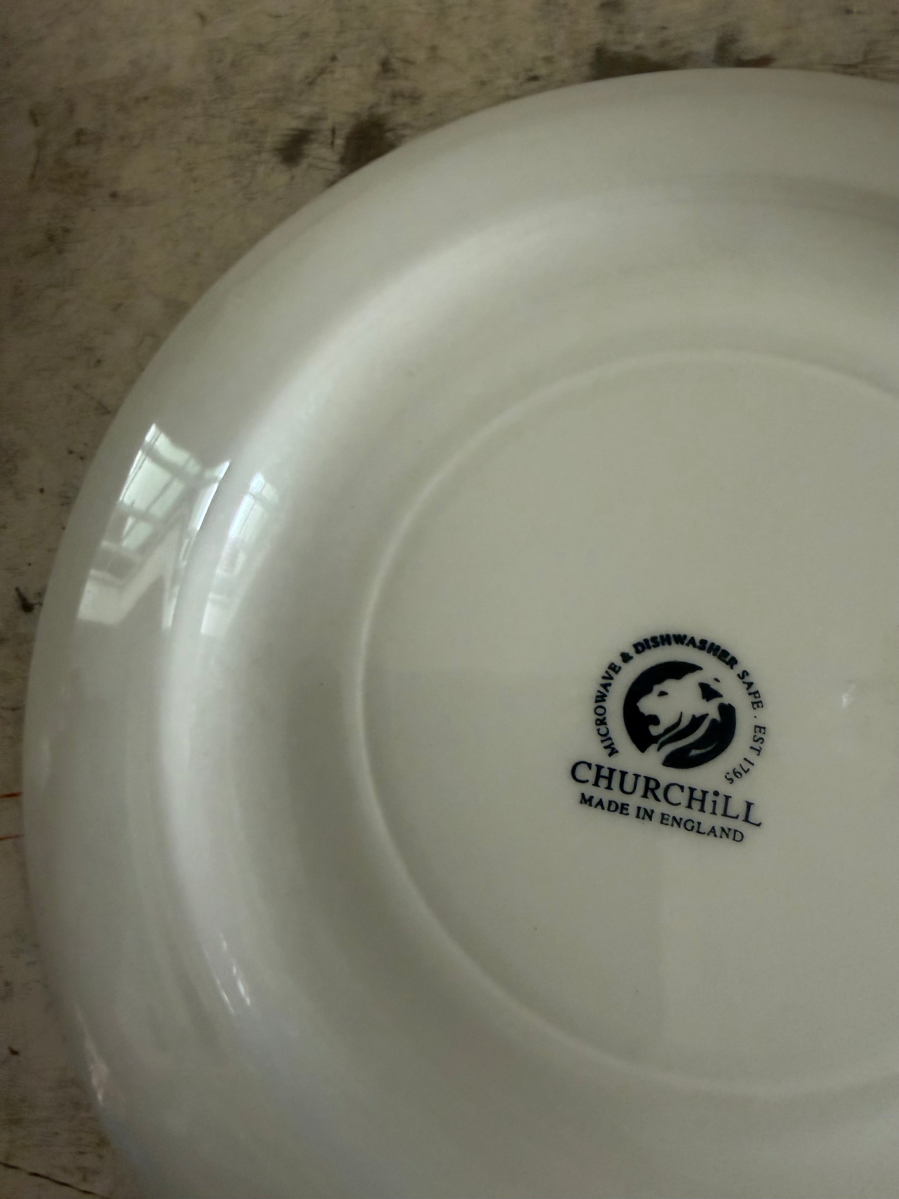Churchill England Blue Willow Ware unmarked 8” plate Sold Individually Picked at Random