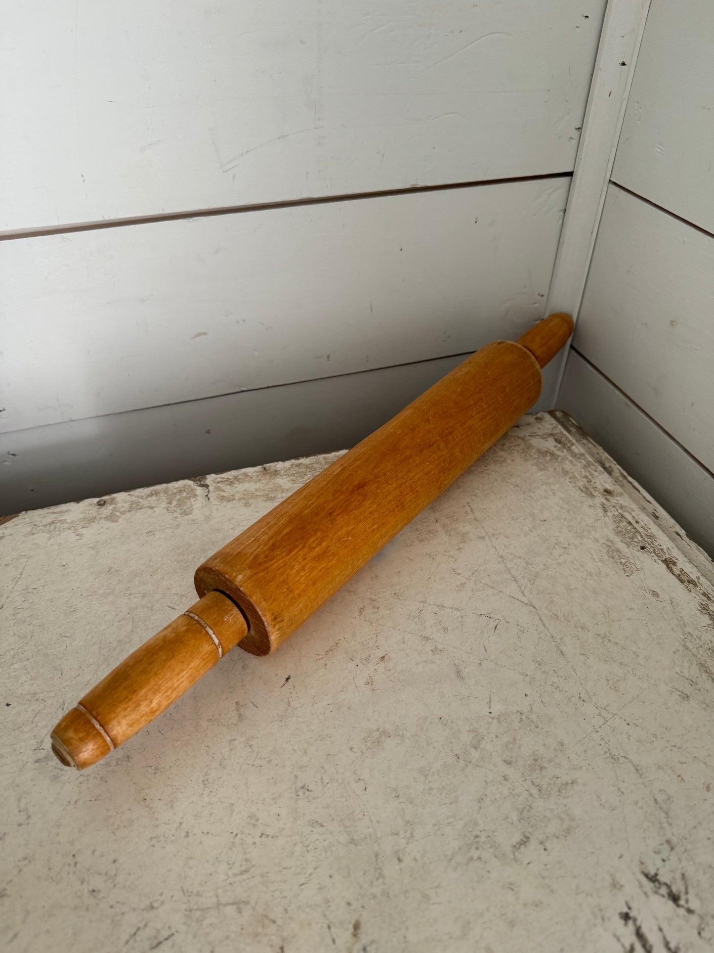 Vintage Old Wood Wooden Rolling Pin