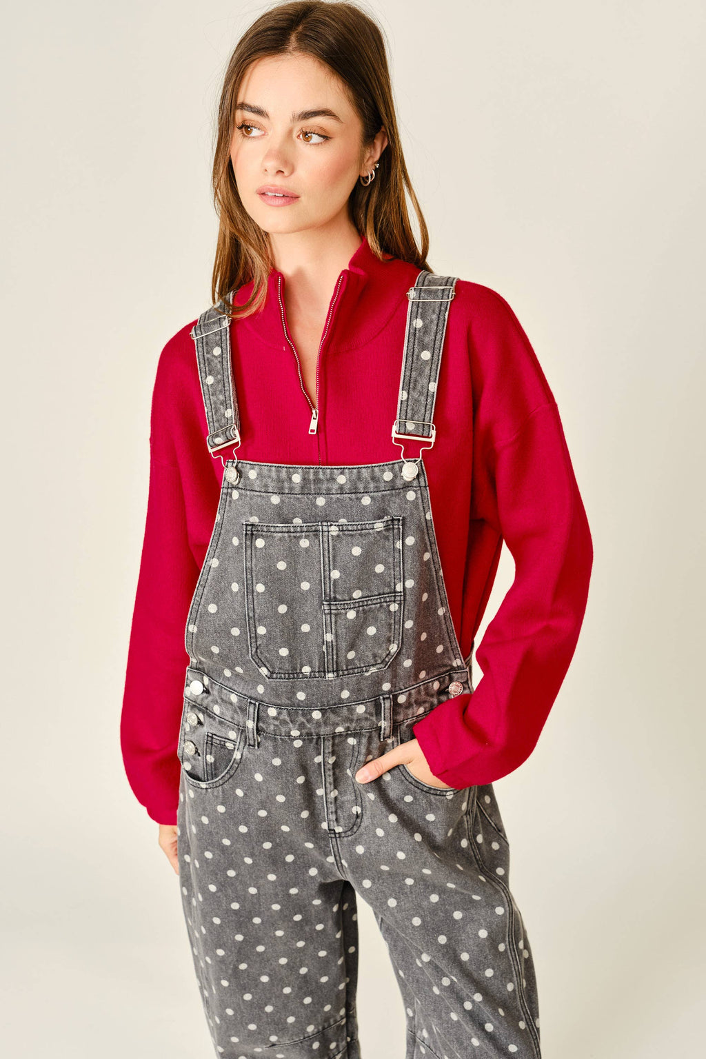 SLOUCHY RELAX FIT DENIM OVERALL