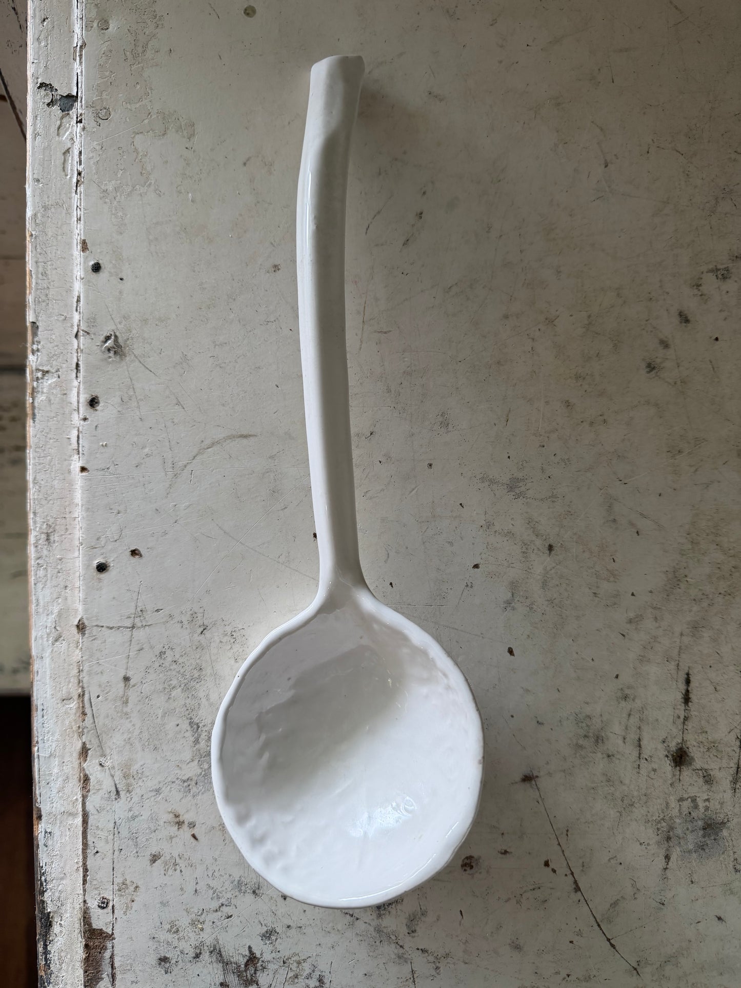 White Ceramic Cabbage Spoon/Ladle