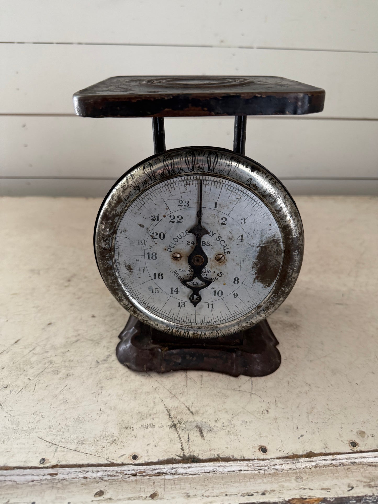 Pelouze Family Scale Mfg Co Chicago antique 24 lbs