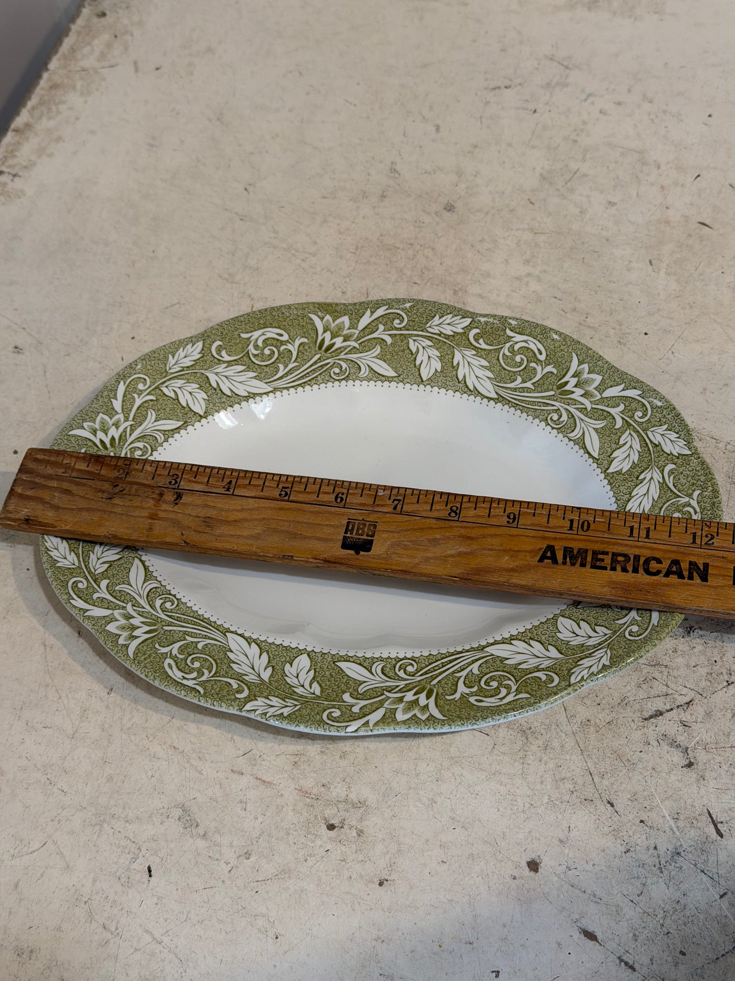 Vintage Ironstone Dishes "Renaissance Green" pattern by J & G Meakin SOLD INDIVIDUALLY