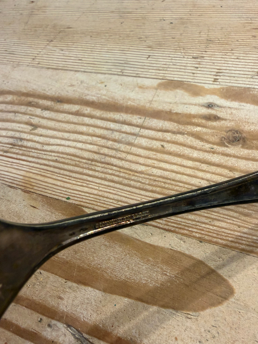 vintage silver-plated serving spoon