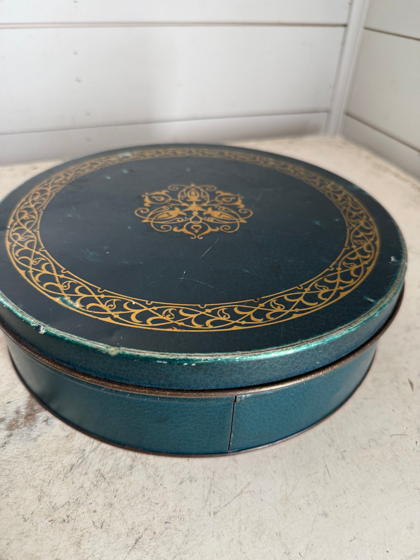 Antique 1920s Domart Sewing Tin Box With Trays, Used, Good Condition