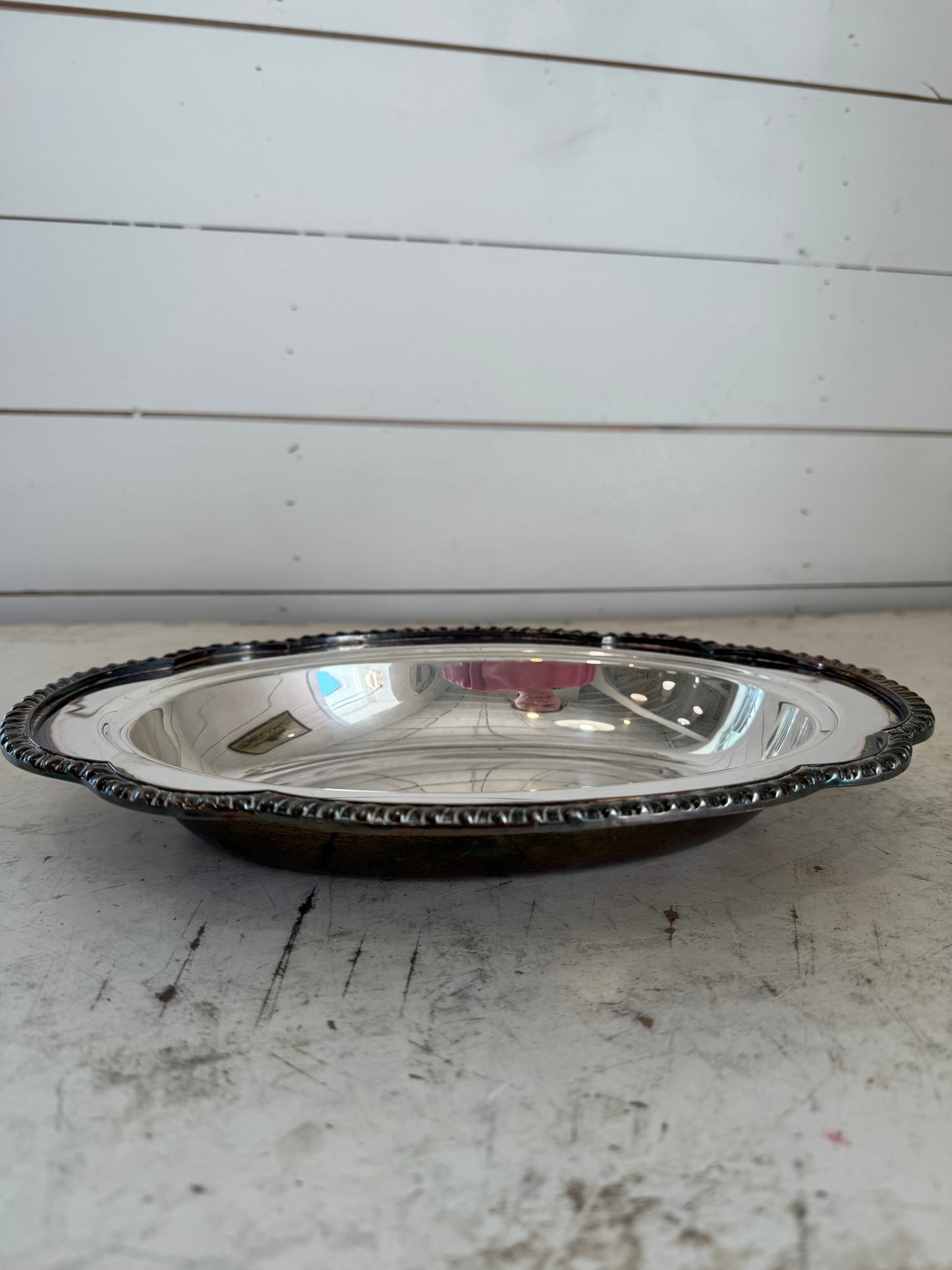 Tarnished Silver Serving Dish
