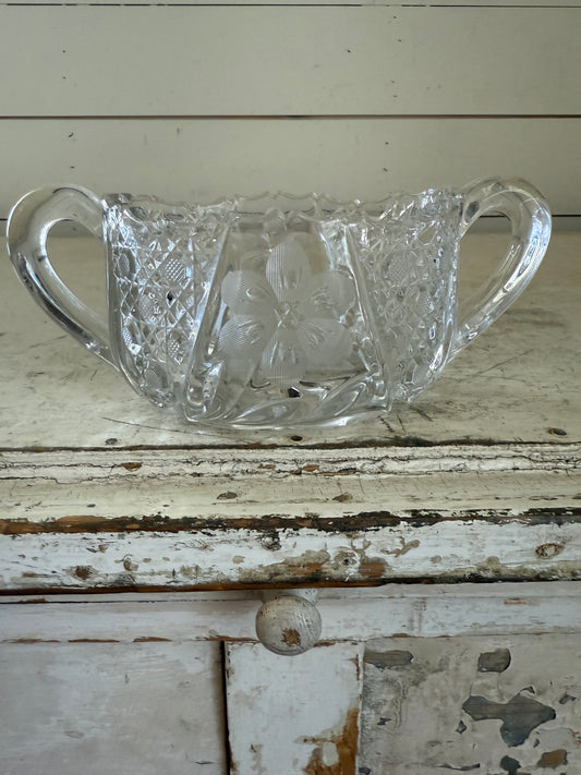 Pressed Glass Sugar Dish