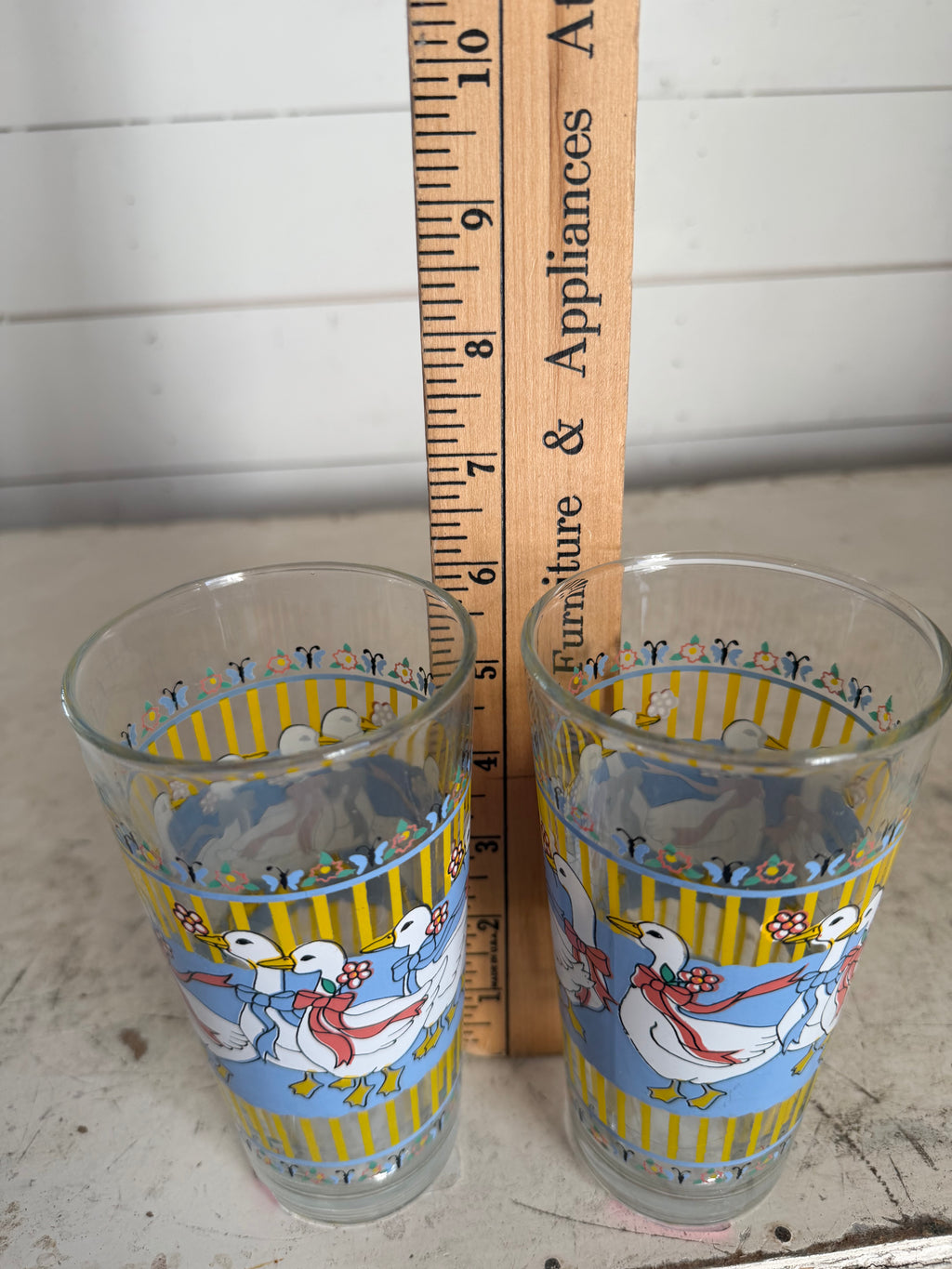 Vintage 1980s Duck Juice Glasses - Retro Kitchen Glassware sold individually