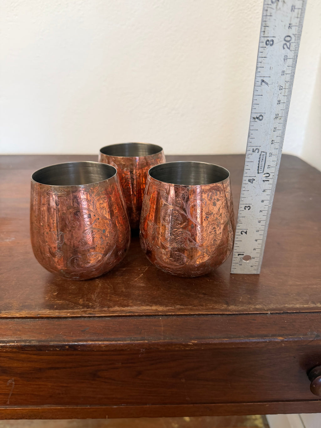 Copper Stemless Wine Glass sold individually
