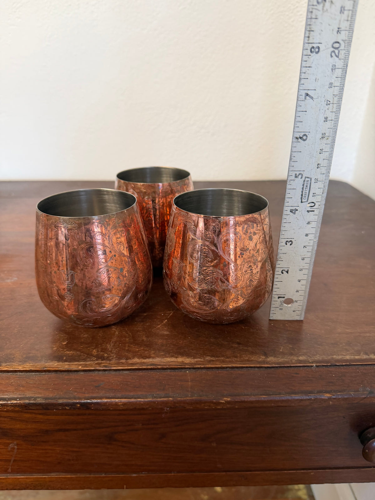Copper Stemless Wine Glass sold individually