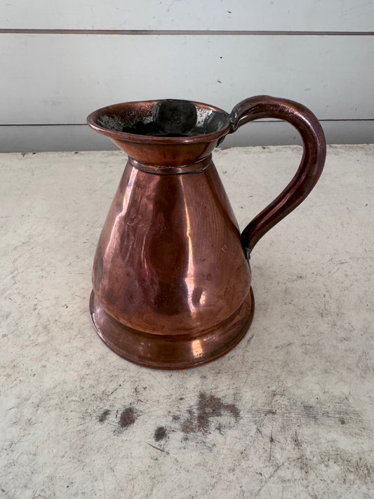 Antique Georgian pint Copper Haystack Pitcher